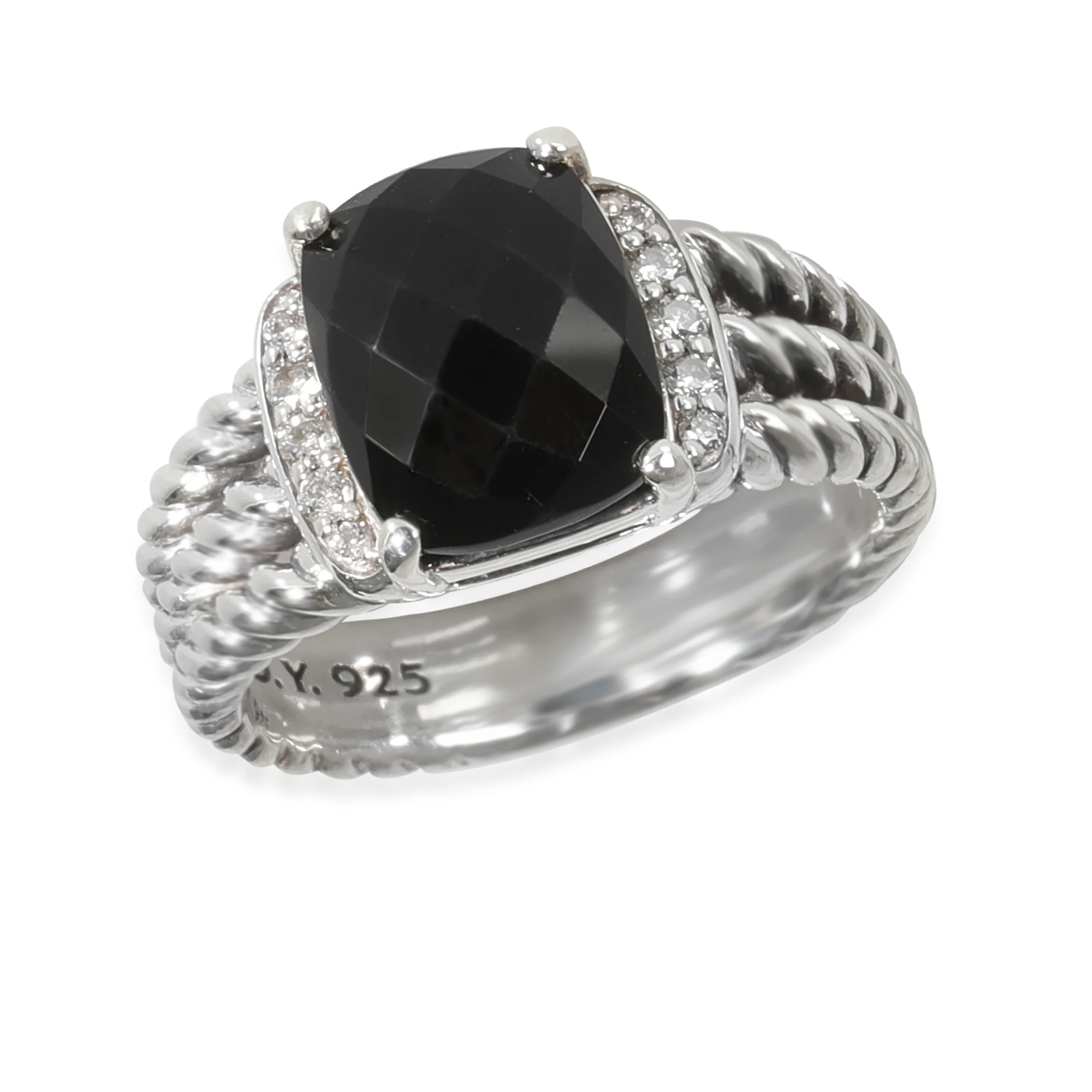 Wheaton Onyx Ring in  Sterling Silver 0.08 CTW - Image 3