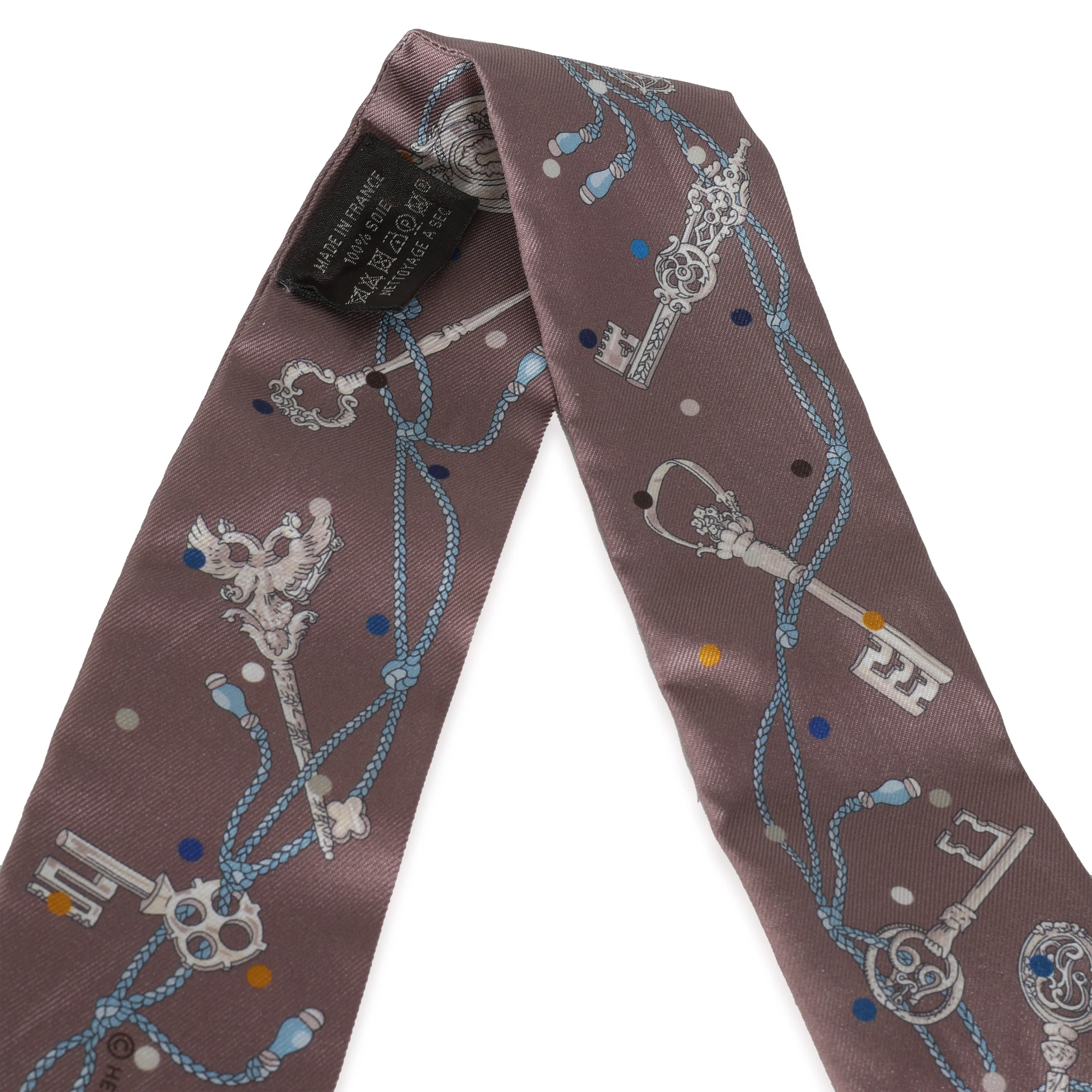 Marron Glace Gris Silk Les Cles A Pois Twilly - Image 3