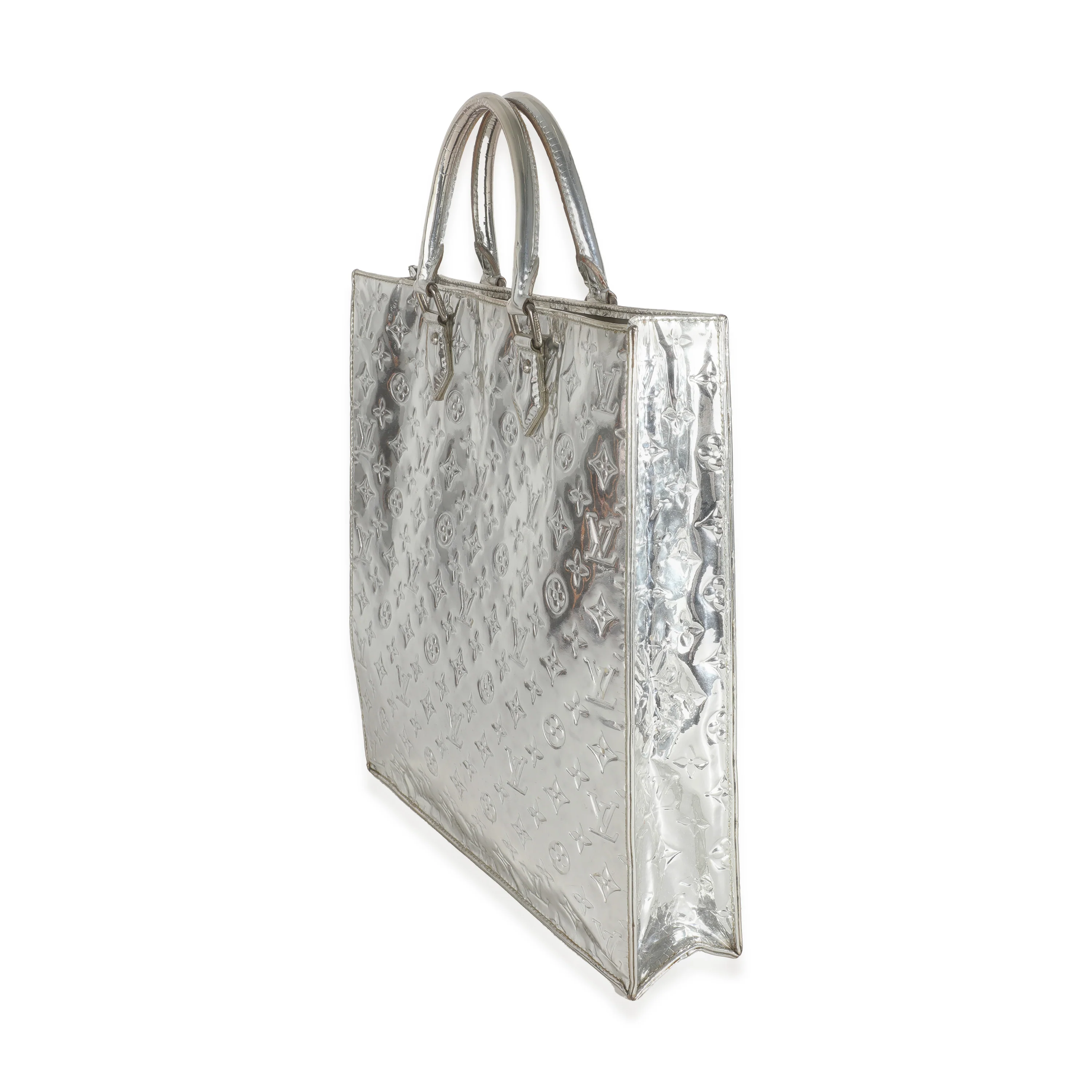 Silver Monogram Miroir Sac Plat - Image 2