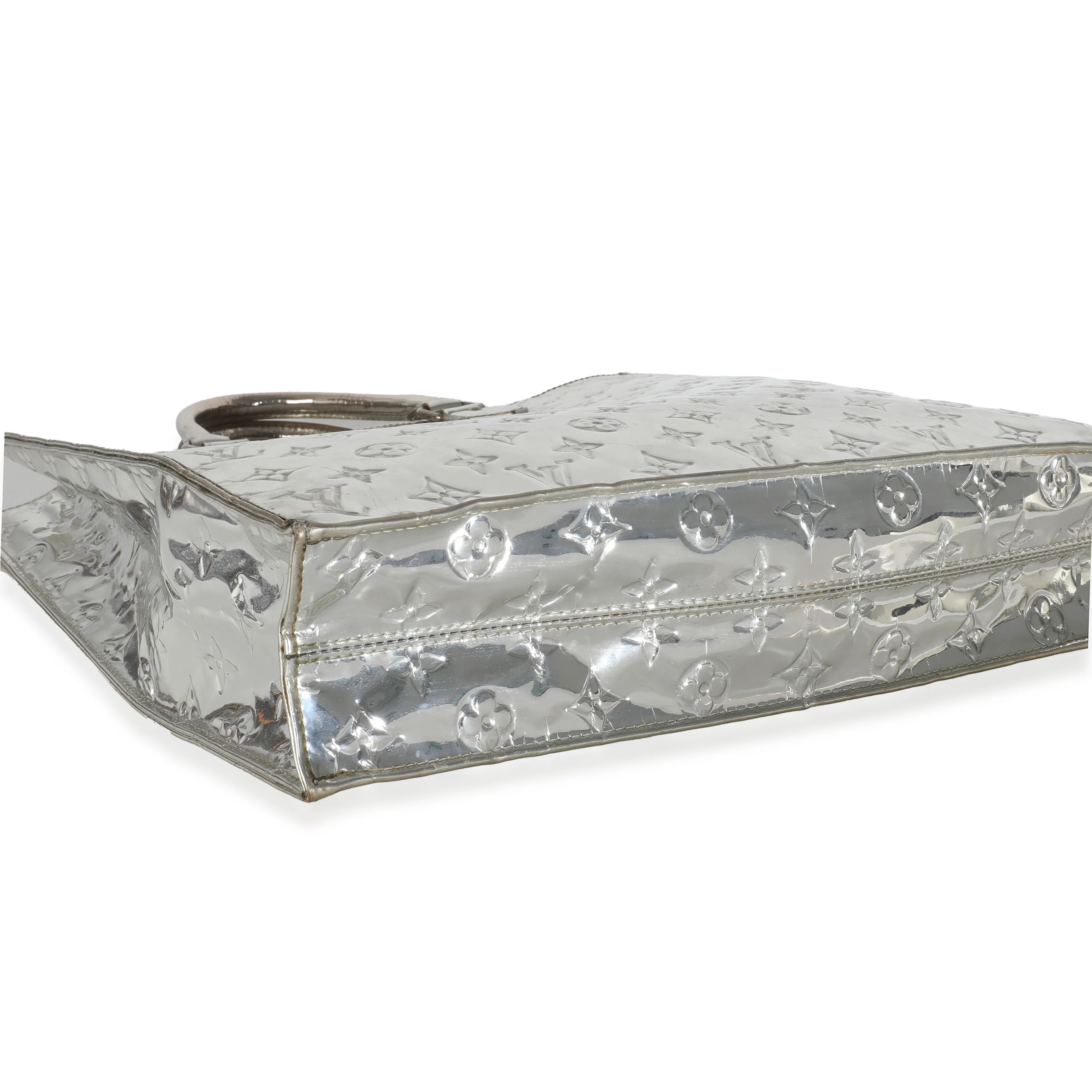Silver Monogram Miroir Sac Plat - Image 5