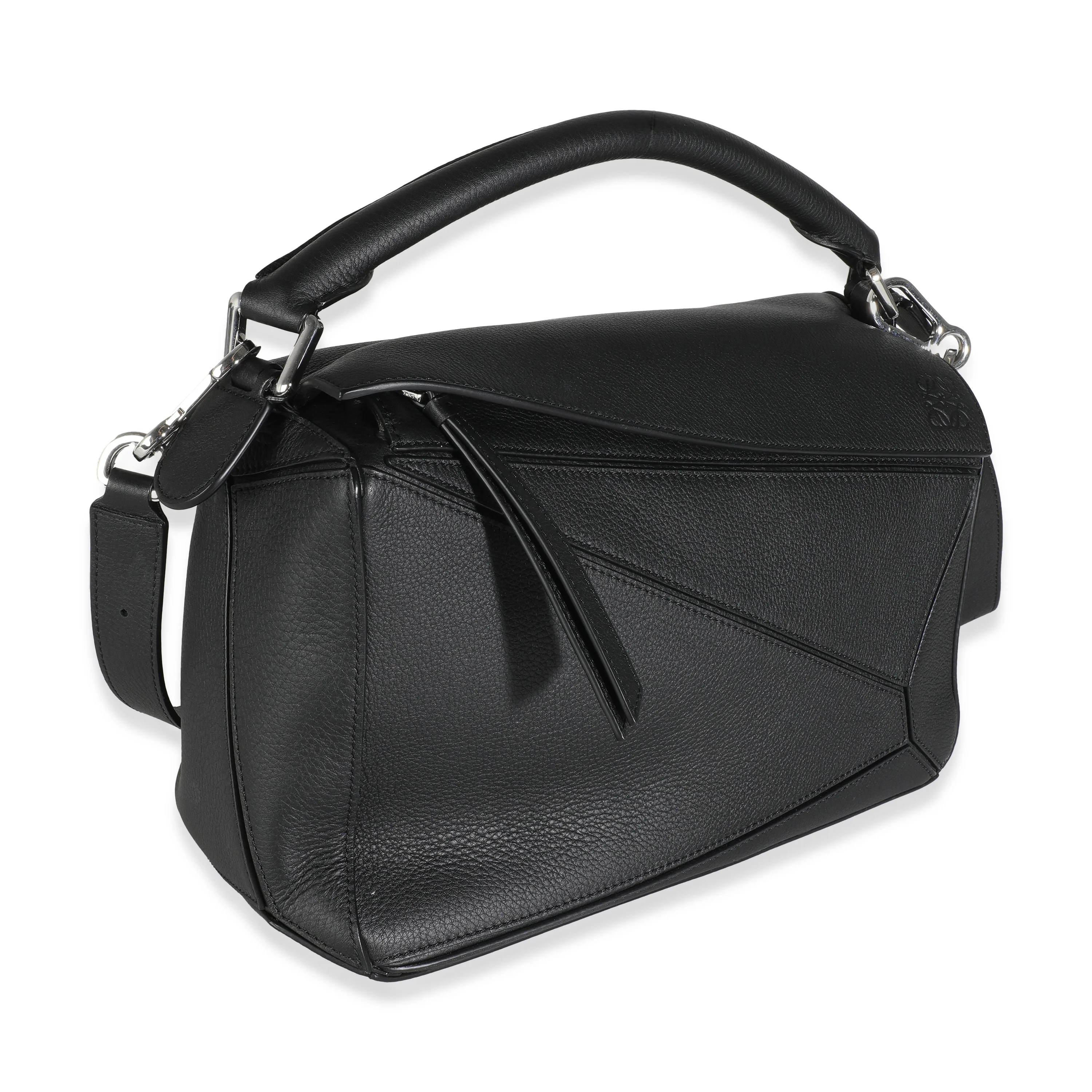 Black Calfskin Medium Puzzle Bag - Image 3