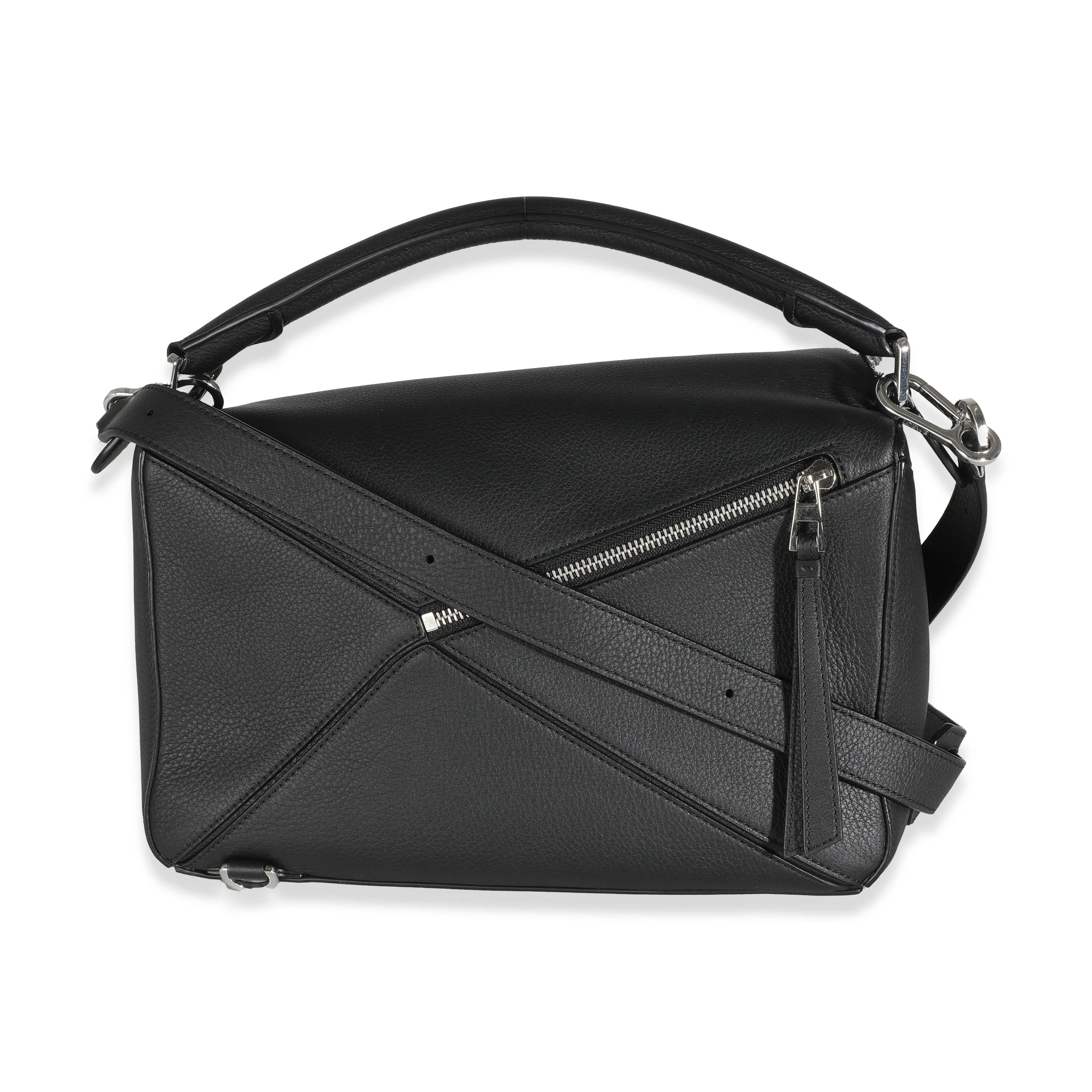 Black Calfskin Medium Puzzle Bag - Image 4