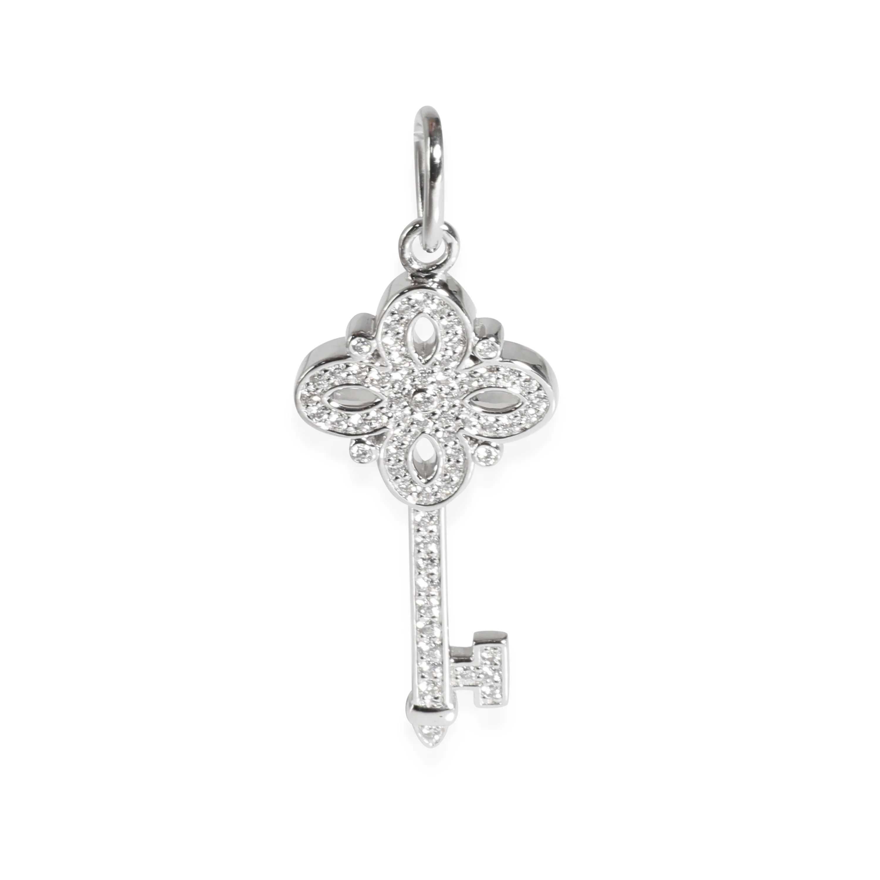 Victoria Key Pendant in 18k White Gold 0.09 CTW