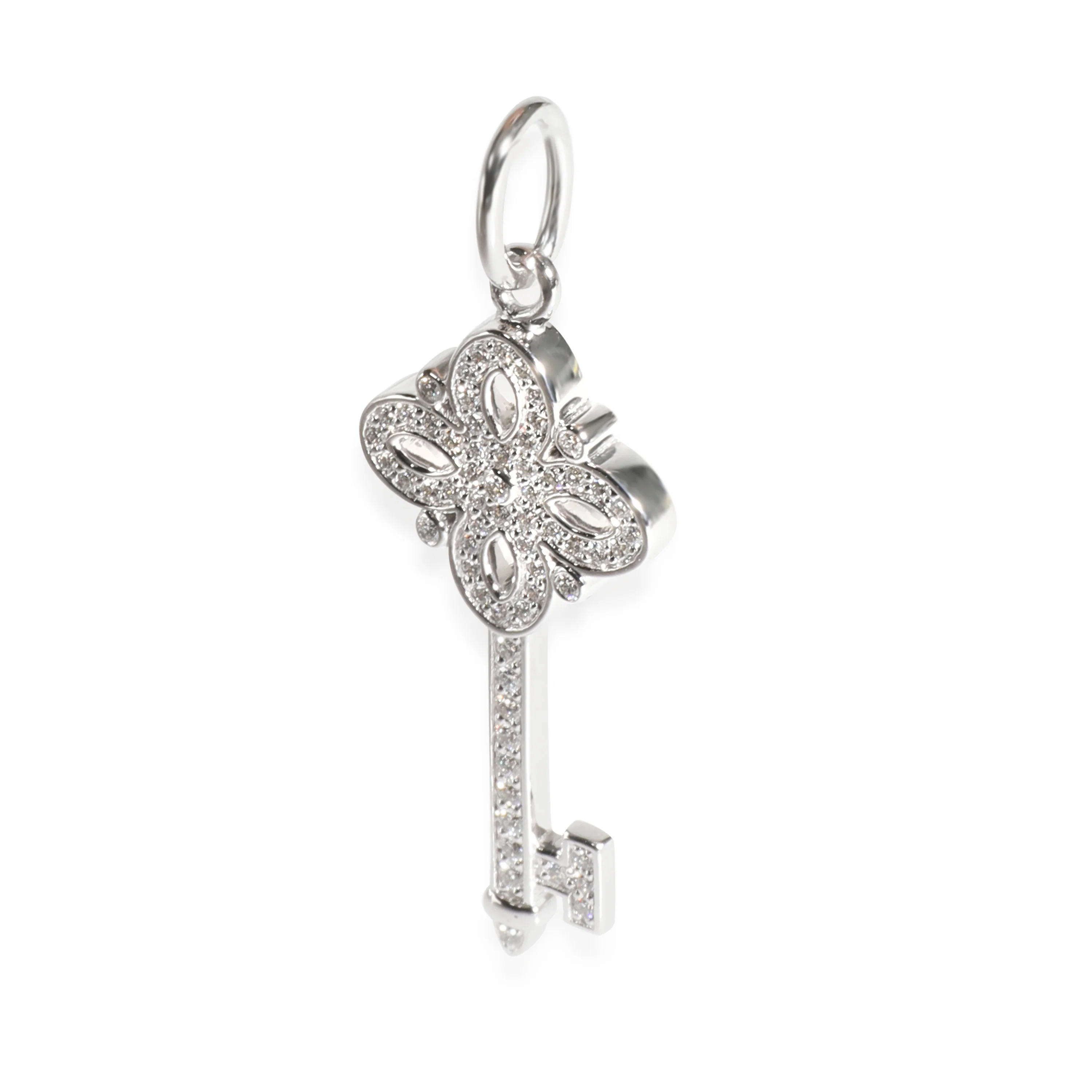 Victoria Key Pendant in 18k White Gold 0.09 CTW - Image 2