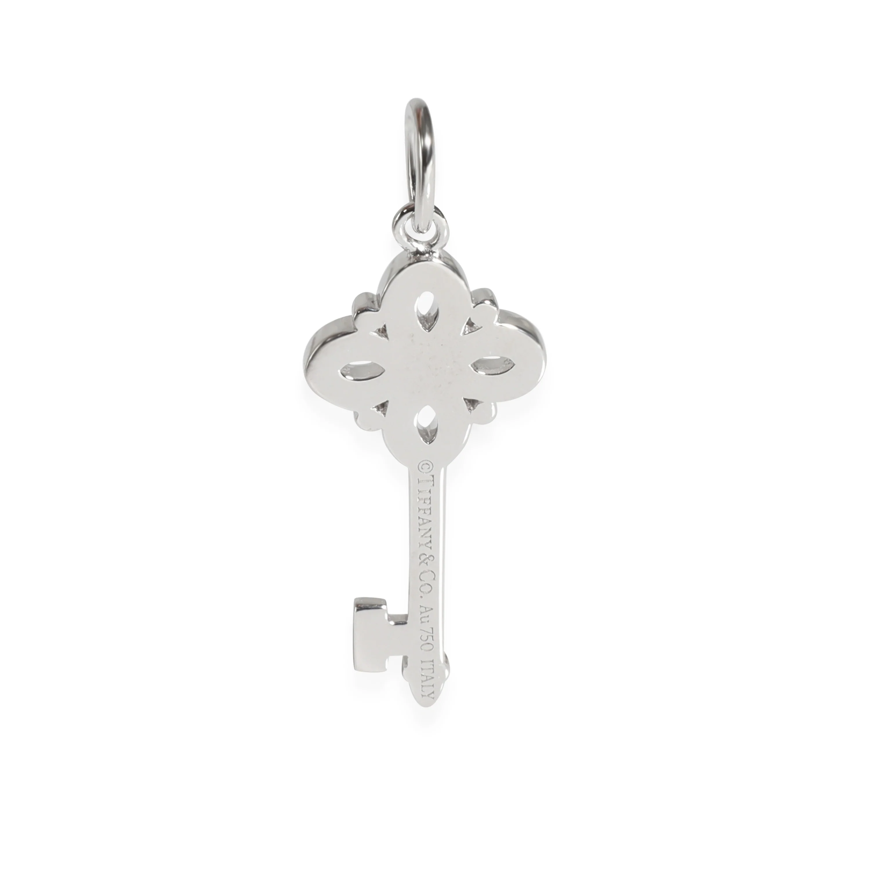 Victoria Key Pendant in 18k White Gold 0.09 CTW - Image 3