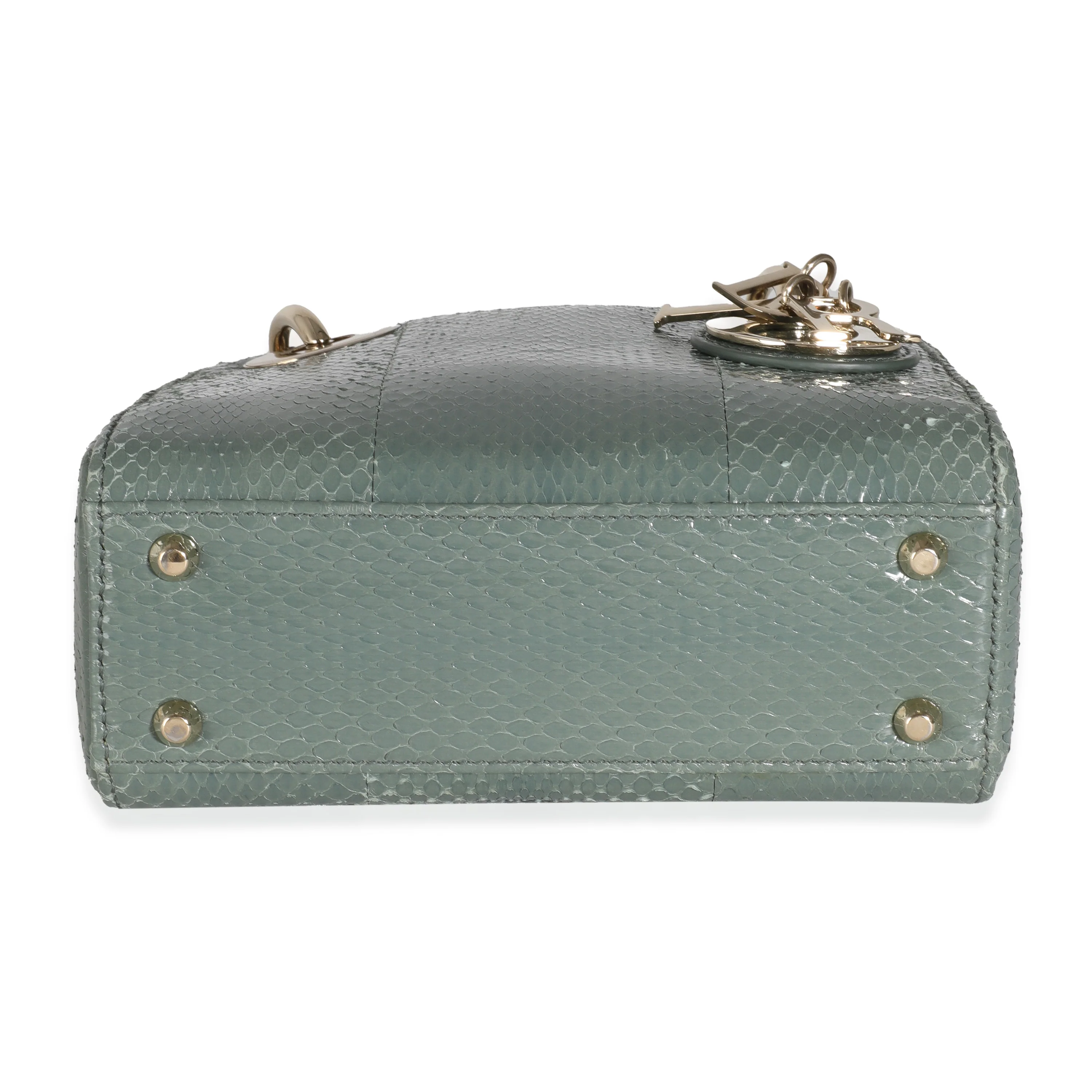 Light Blue Python Mini Lady Dior - Image 5
