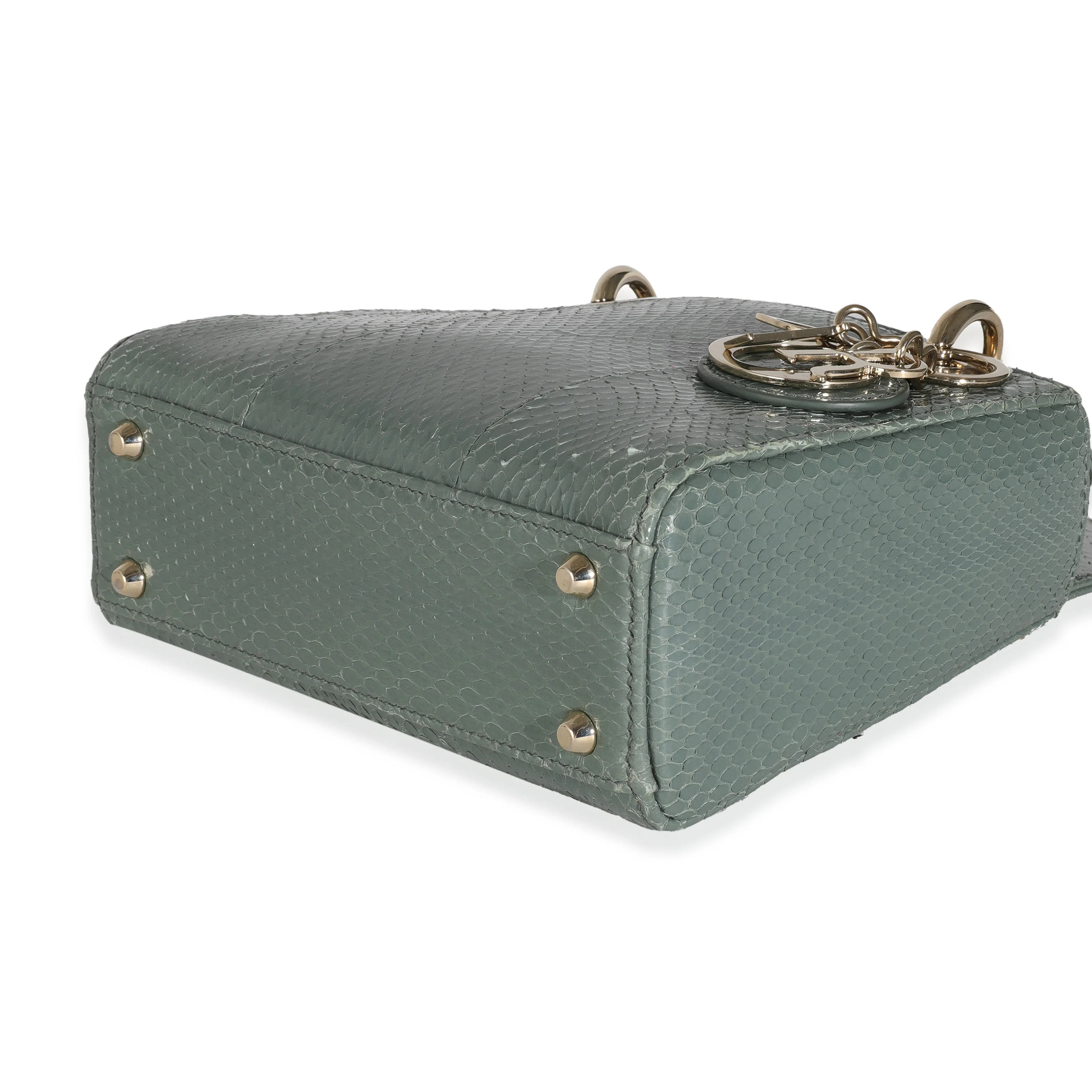 Light Blue Python Mini Lady Dior - Image 7