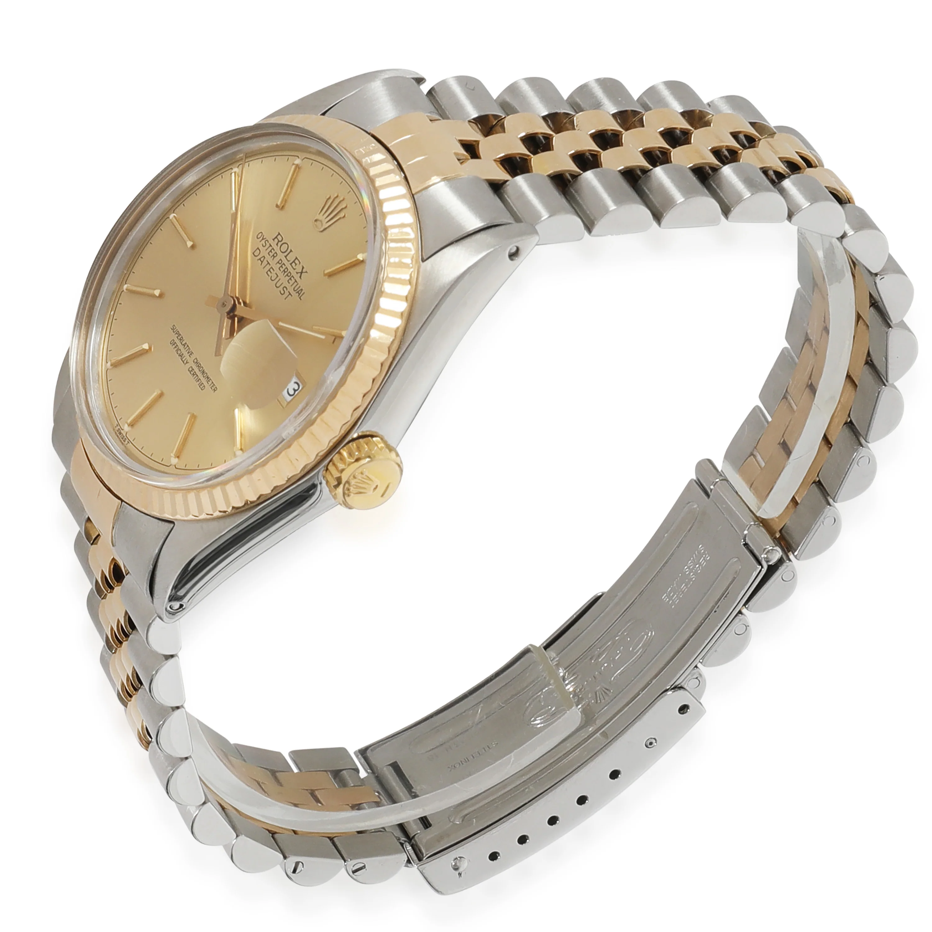 Datejust 16013 Mens Watch in 18kt Stainless Steel/Yellow Gold - Image 3