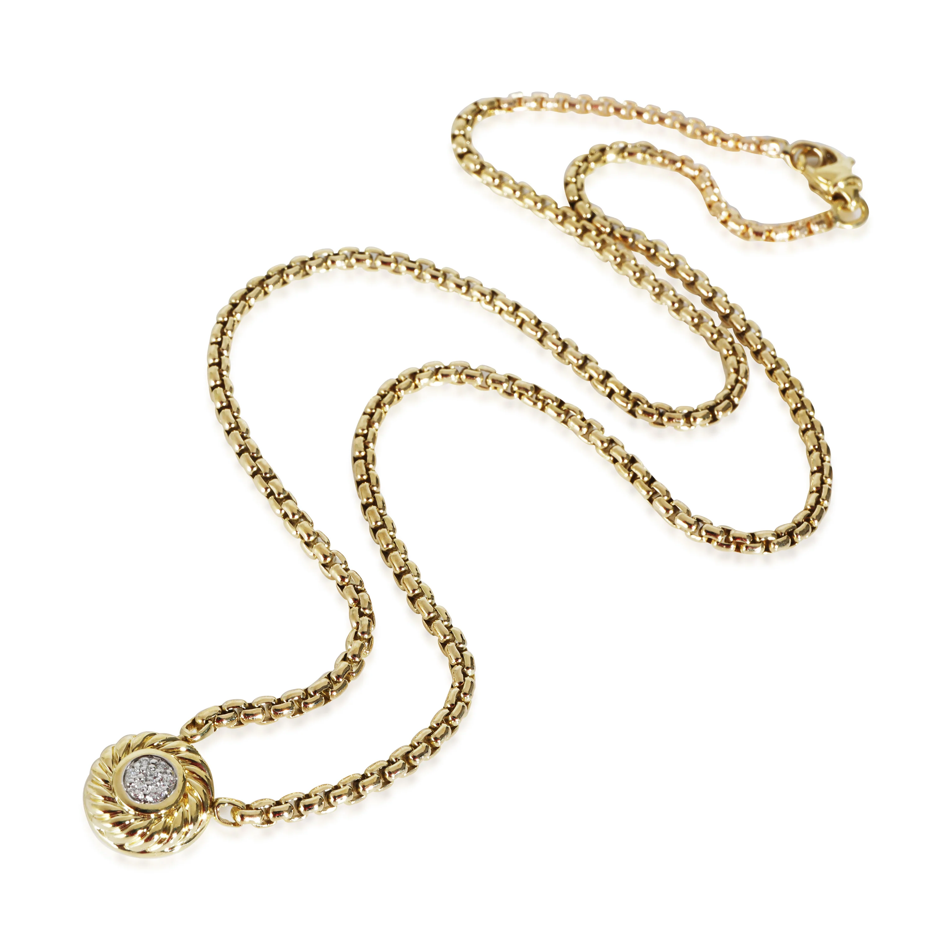 Diamond Cookie Necklace in 18k Yellow Gold 0.07 CTW - Image 2