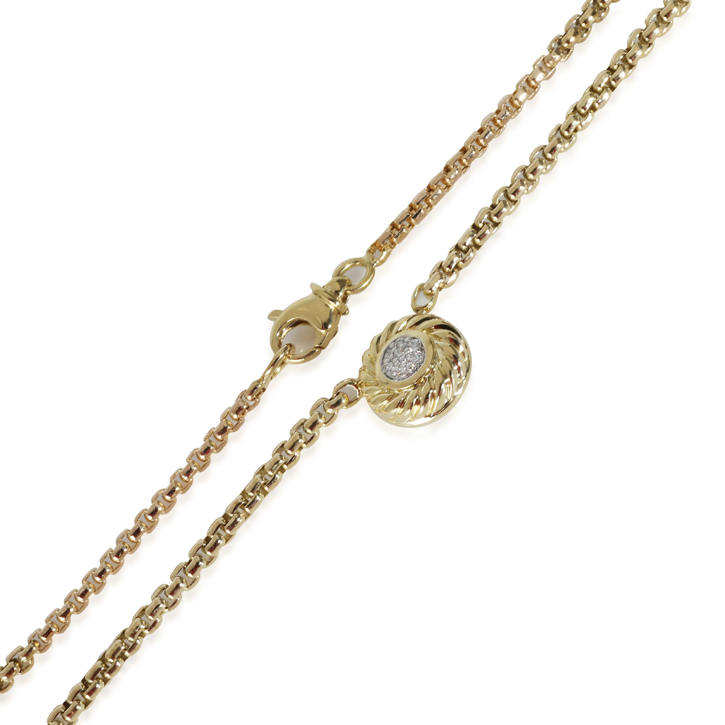Diamond Cookie Necklace in 18k Yellow Gold 0.07 CTW - Image 3
