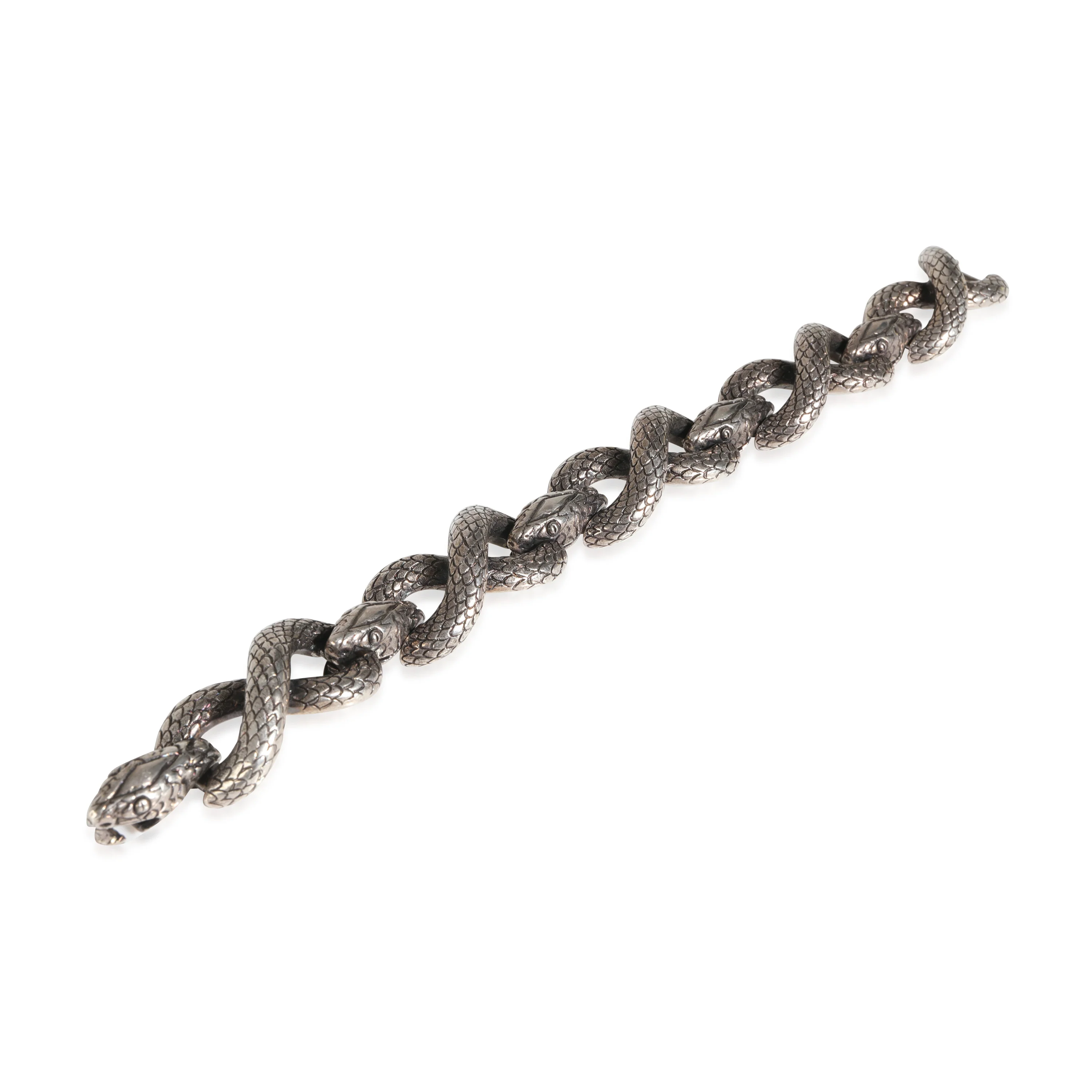 Snake Link Bracelet in Silver Tone - Image 2