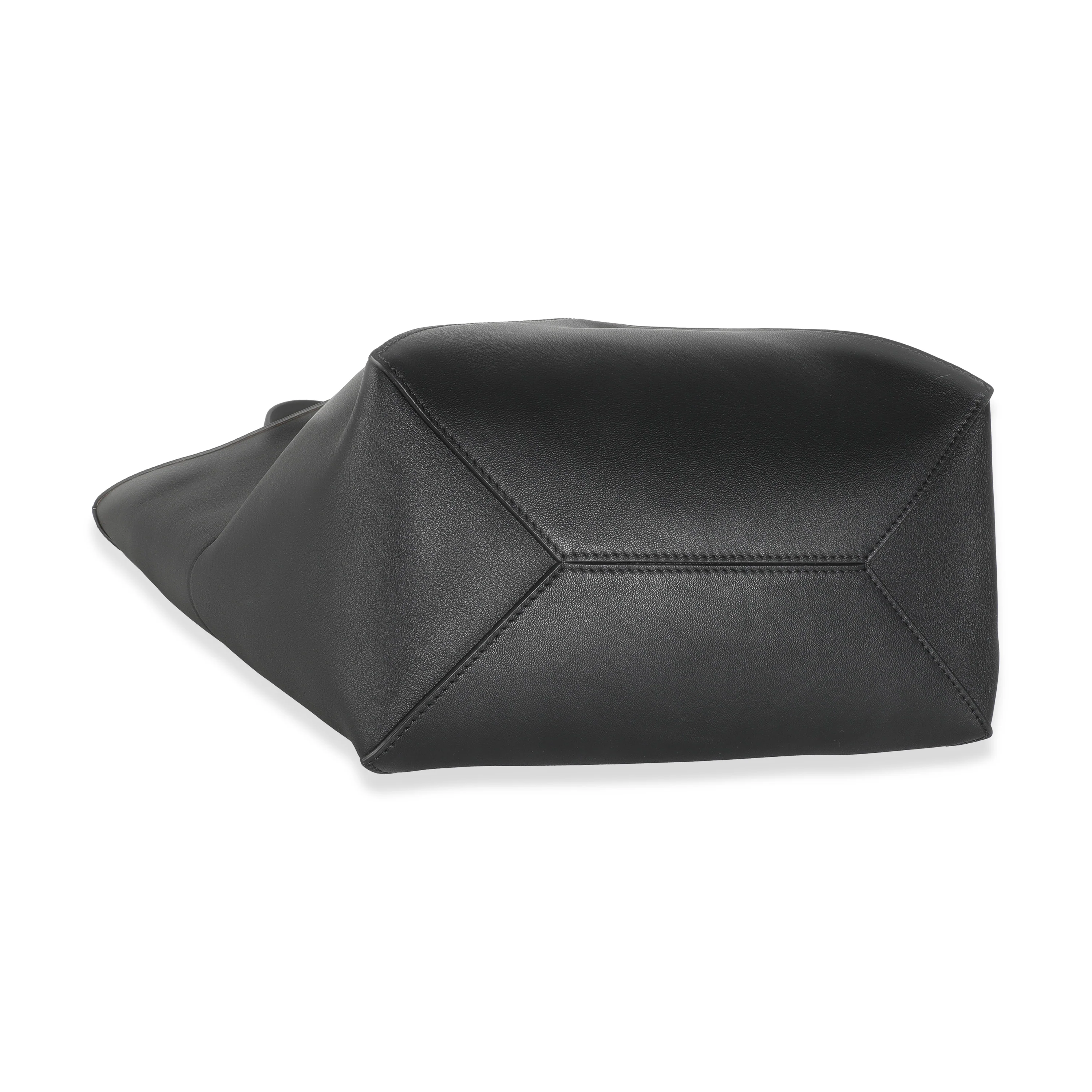 Black Shiny Calfskin Medium Puzzle Tote - Image 6