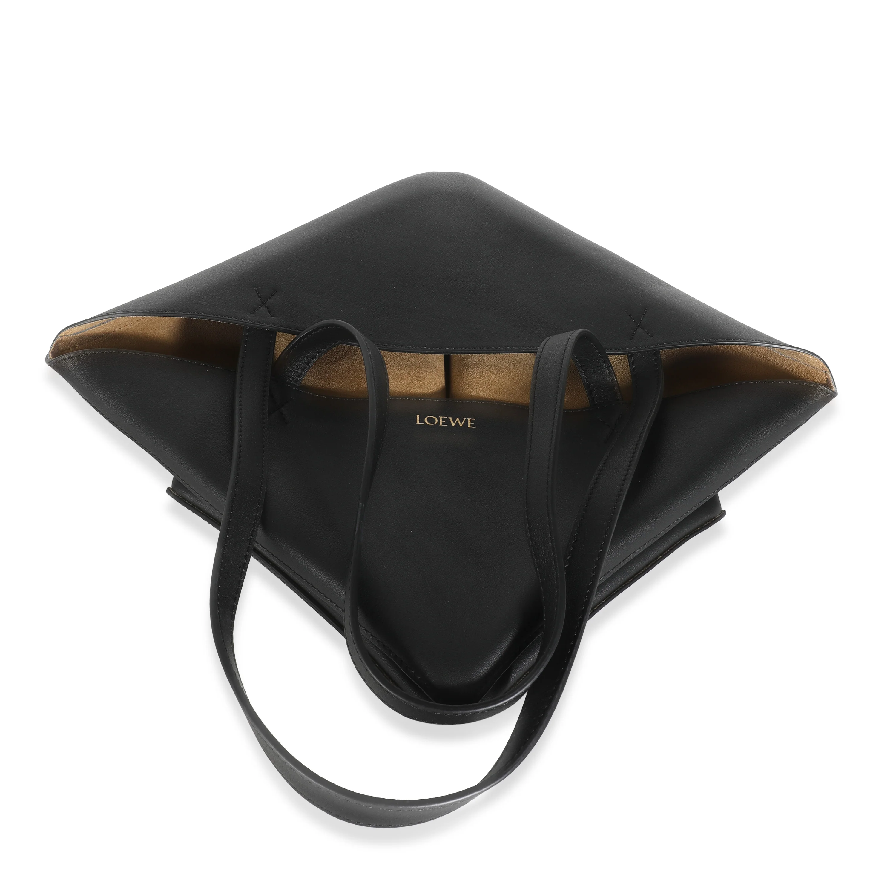 Black Shiny Calfskin Medium Puzzle Tote - Image 8