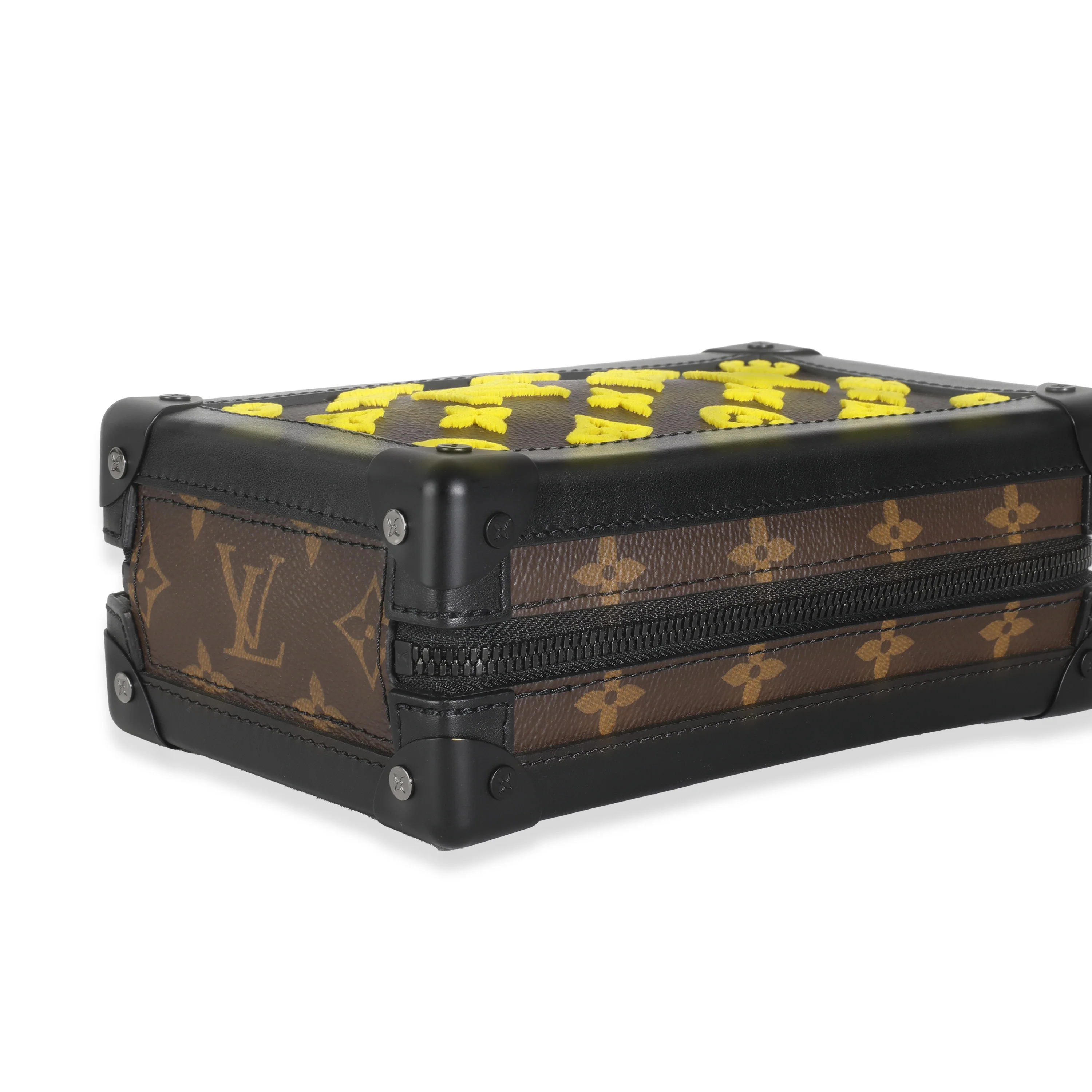 Jaune Monogram Tuffetage Canvas Vertical Soft Trunk - Image 3