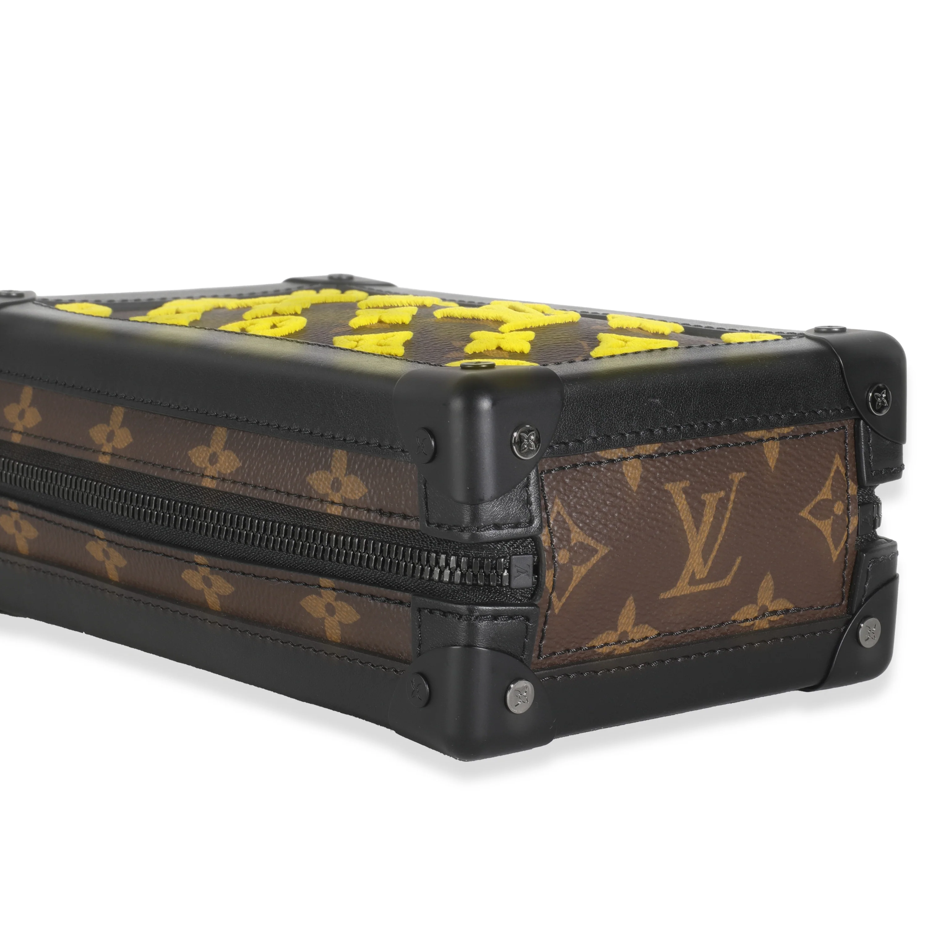 Jaune Monogram Tuffetage Canvas Vertical Soft Trunk - Image 4
