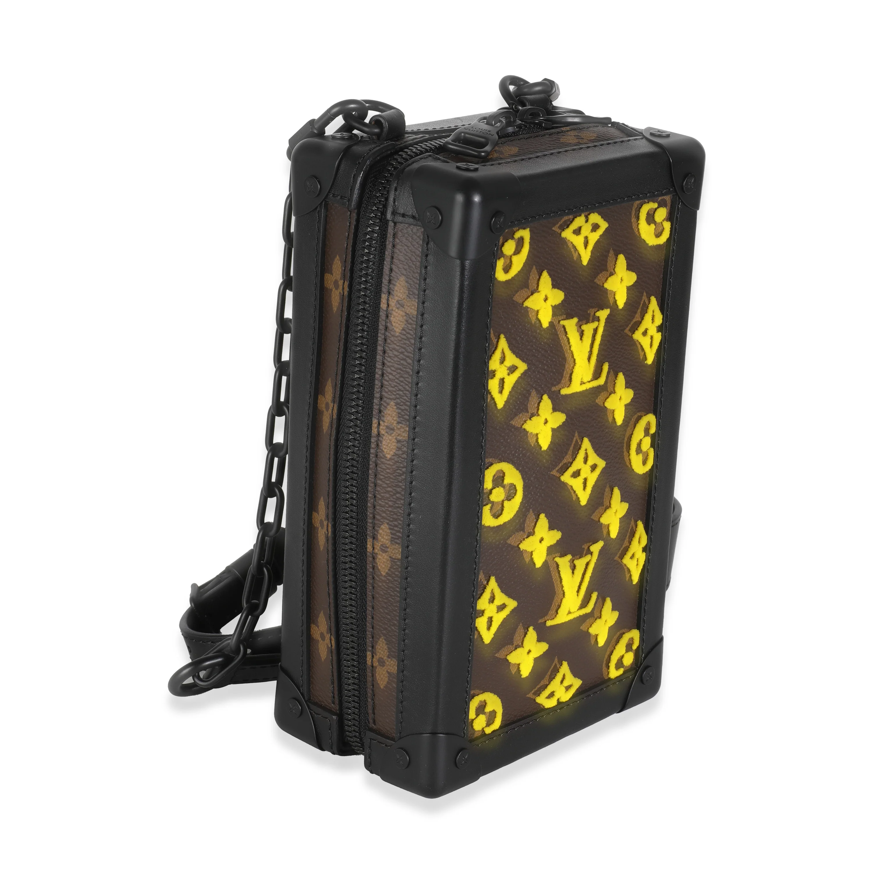 Jaune Monogram Tuffetage Canvas Vertical Soft Trunk - Image 7