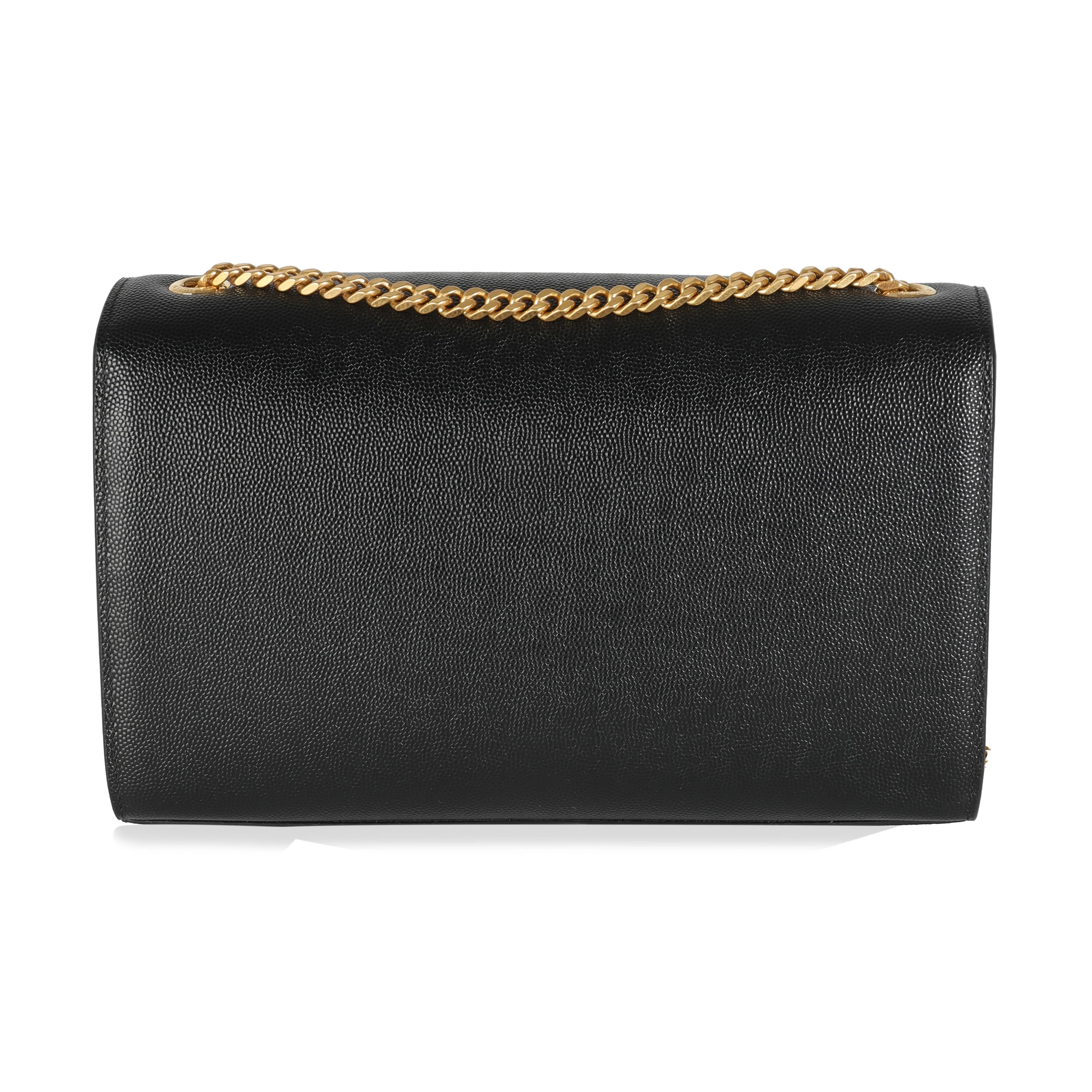 Black Grain De Poudre Medium Kate Chain Bag - Image 4