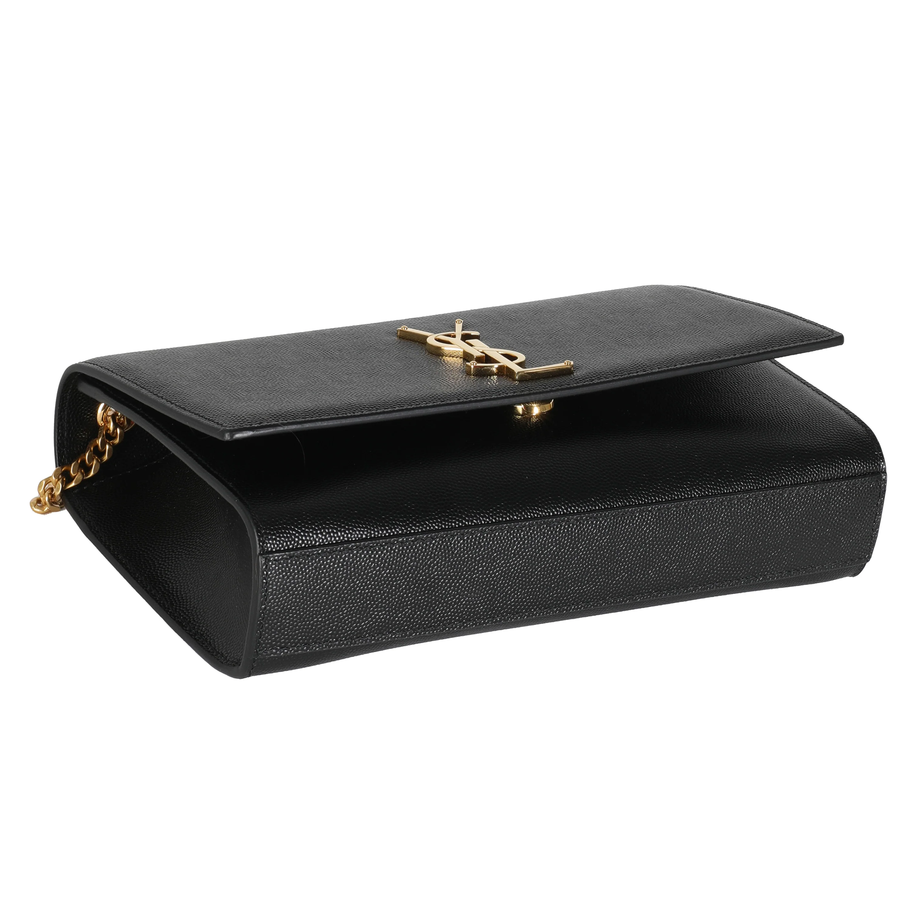 Black Grain De Poudre Medium Kate Chain Bag - Image 6