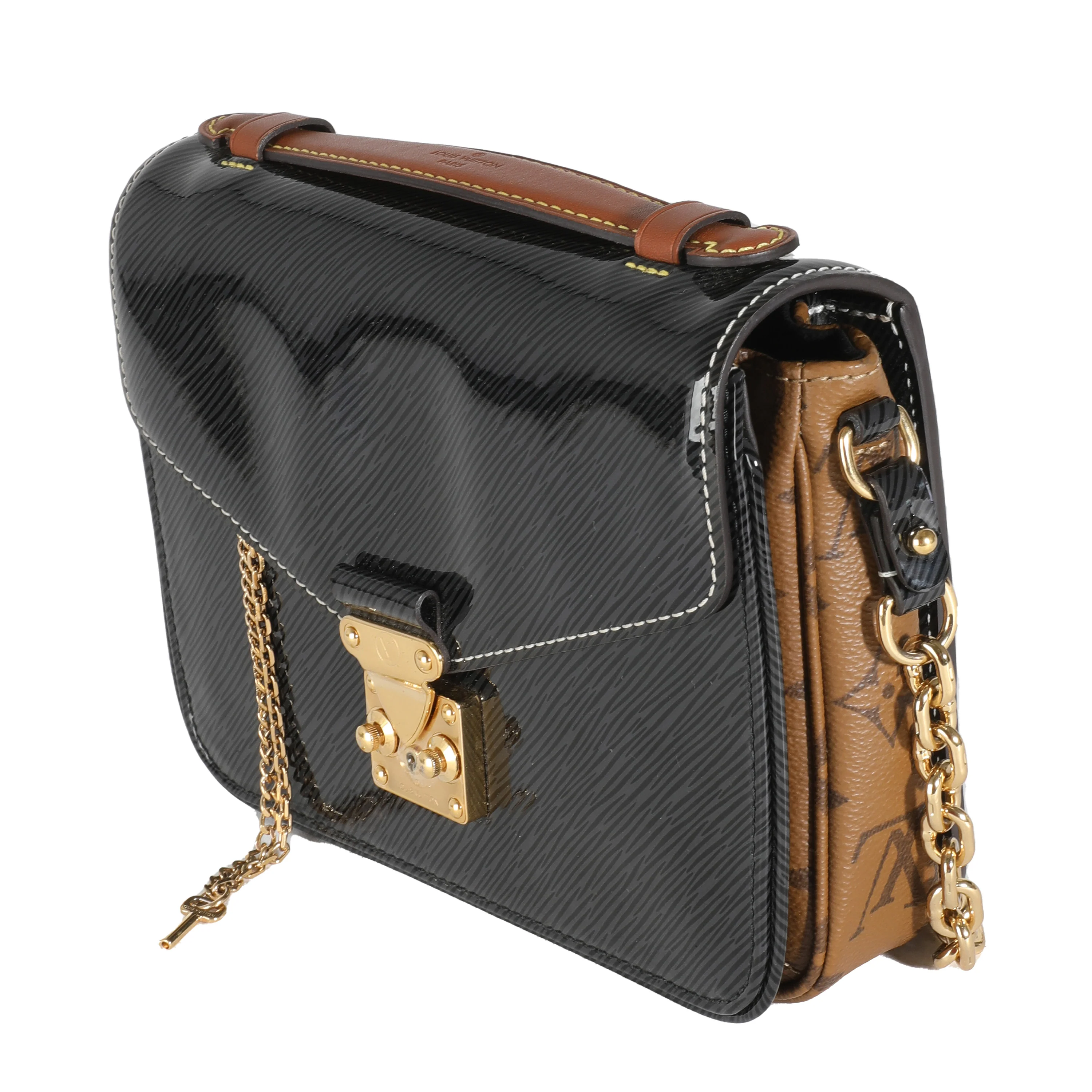 Black Shiny Epi Reverse Monogram Canvas Mini Pochette Metis - Image 2