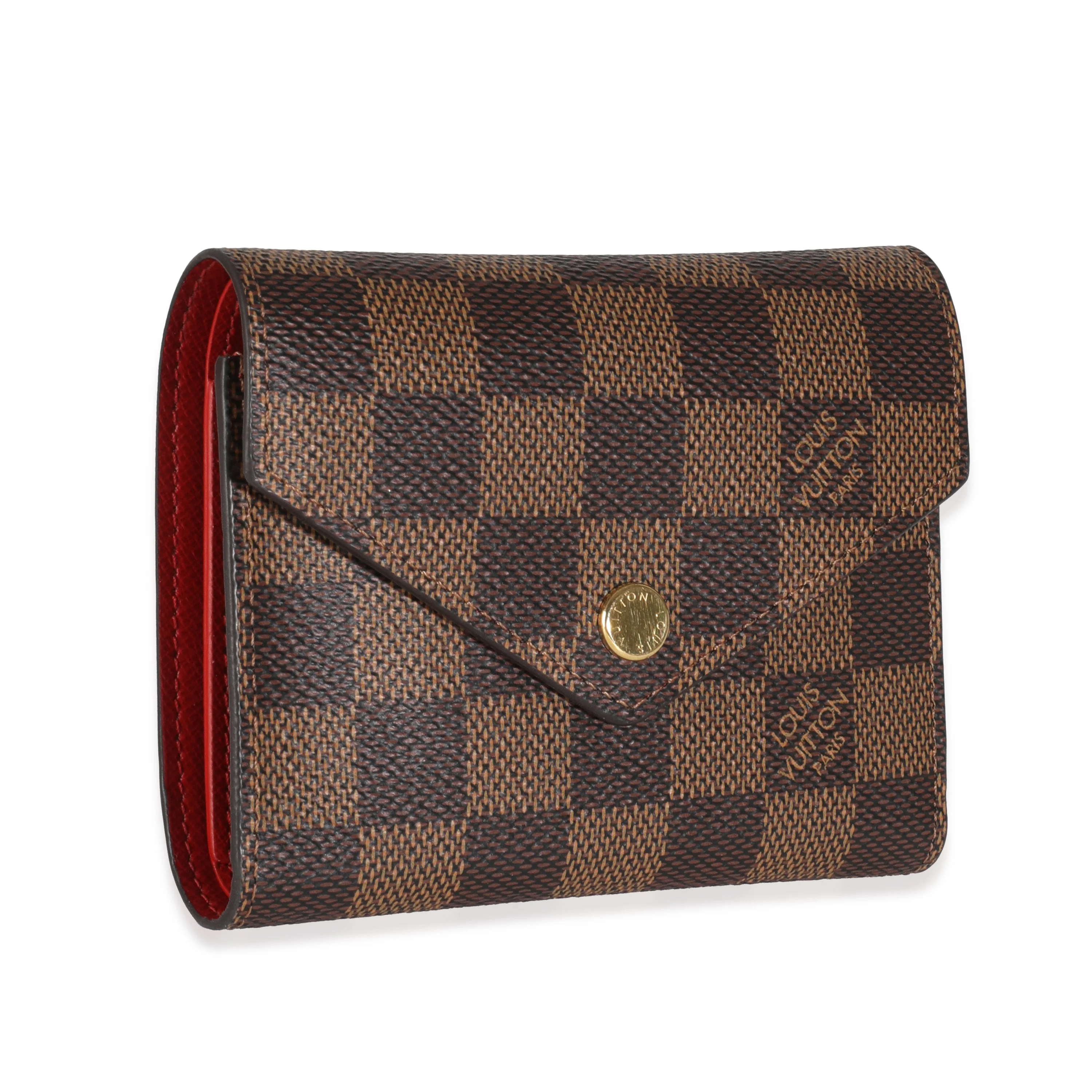 Fuchsia Damier Ebene Canvas Victorine Wallet - Image 3