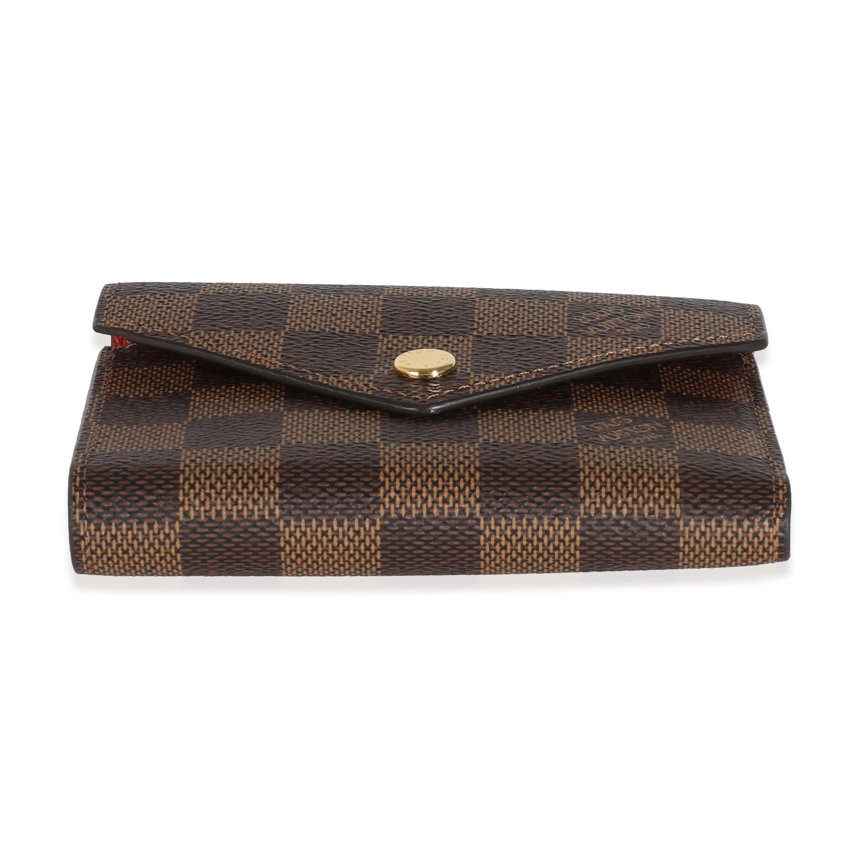Fuchsia Damier Ebene Canvas Victorine Wallet - Image 5
