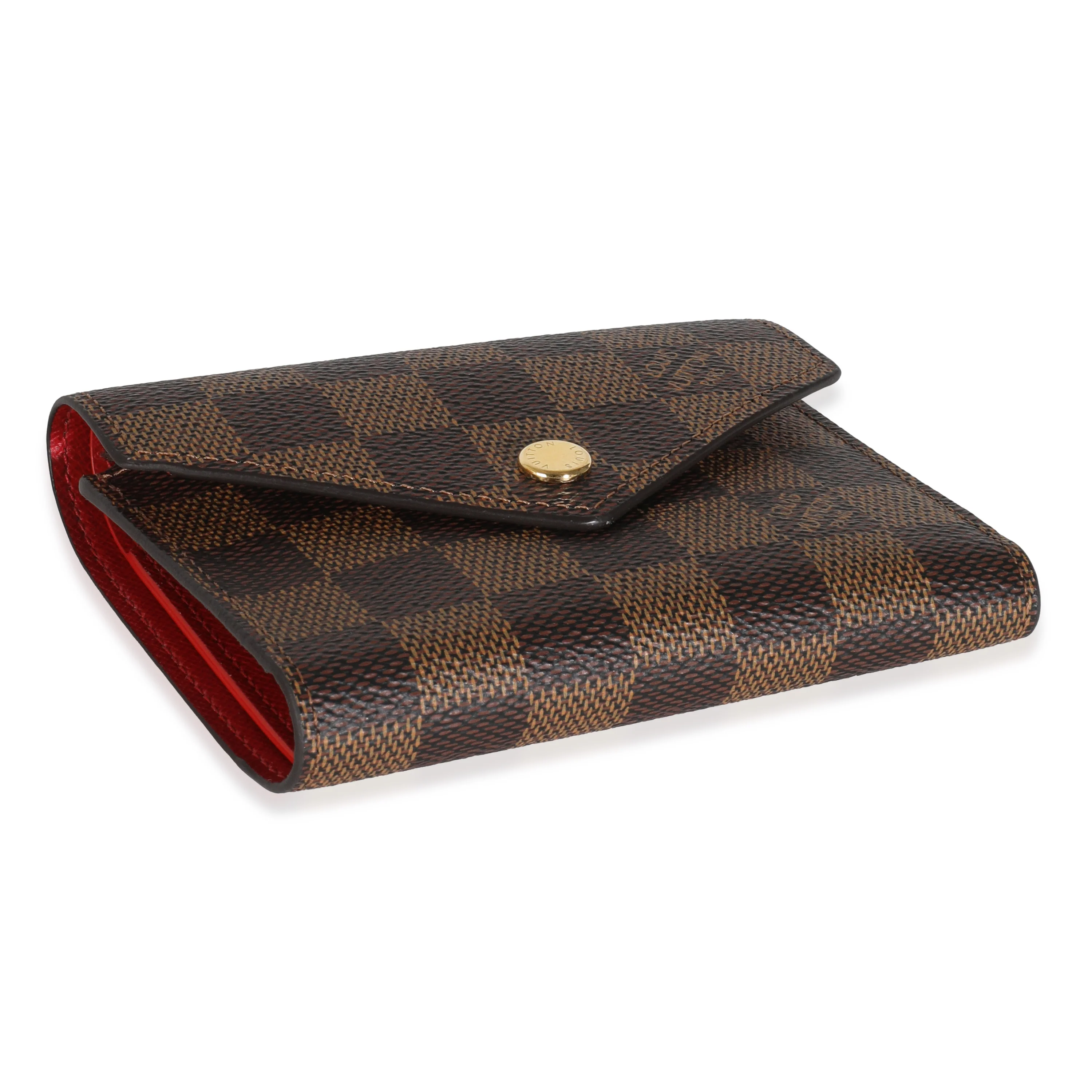 Fuchsia Damier Ebene Canvas Victorine Wallet - Image 6