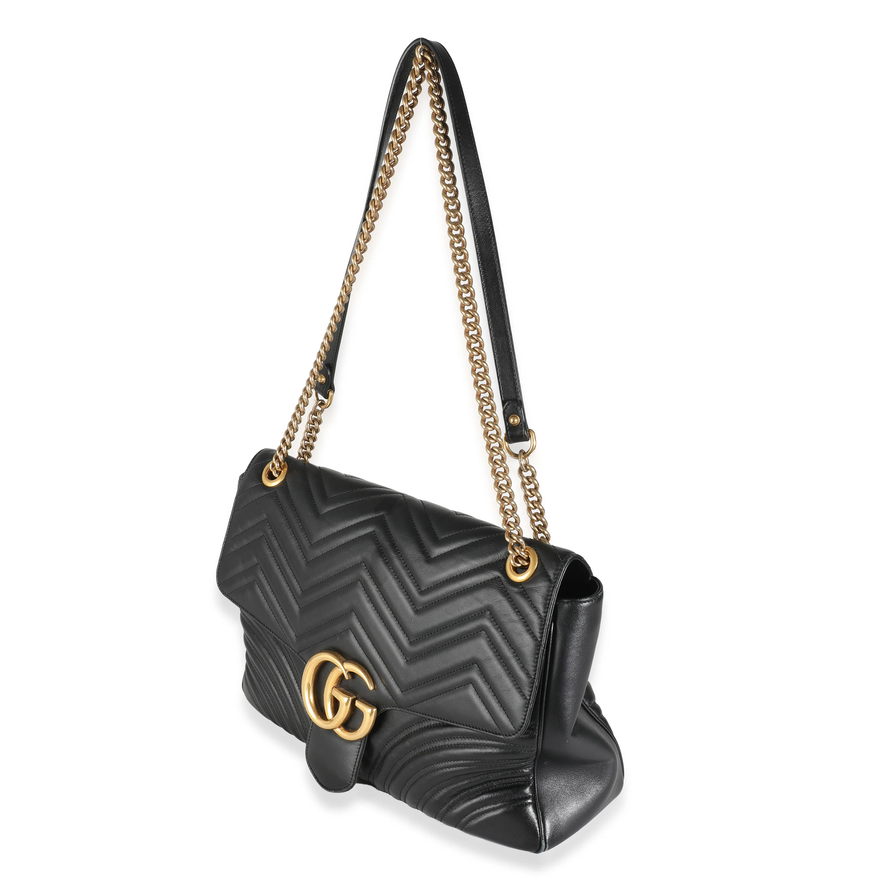 Black Matelasse Calfskin Large GG Marmont Bag - Image 2