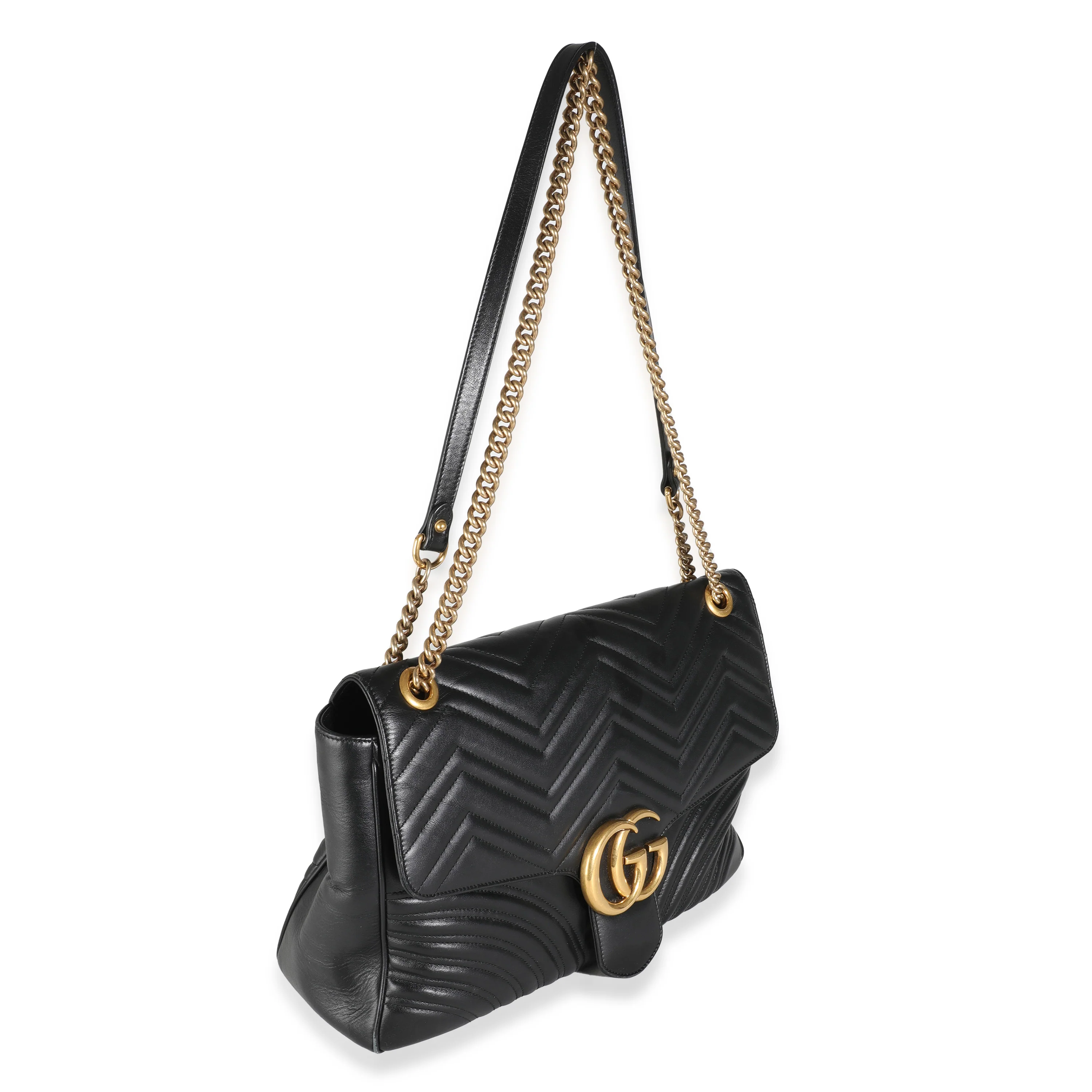 Black Matelasse Calfskin Large GG Marmont Bag - Image 3
