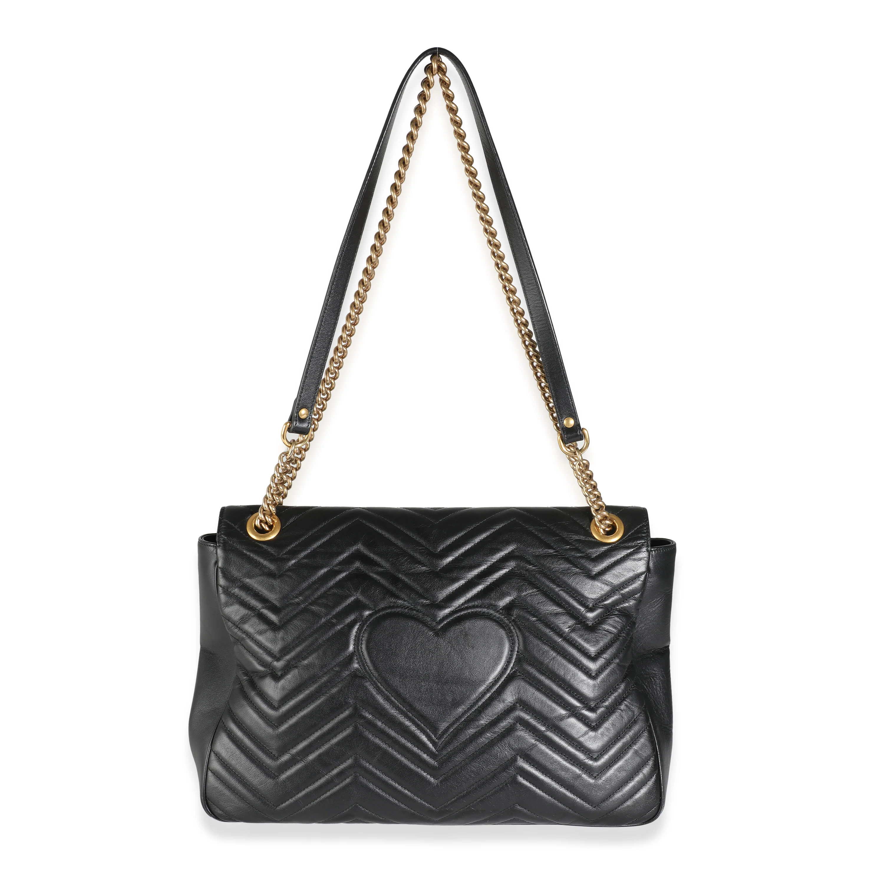 Black Matelasse Calfskin Large GG Marmont Bag - Image 4