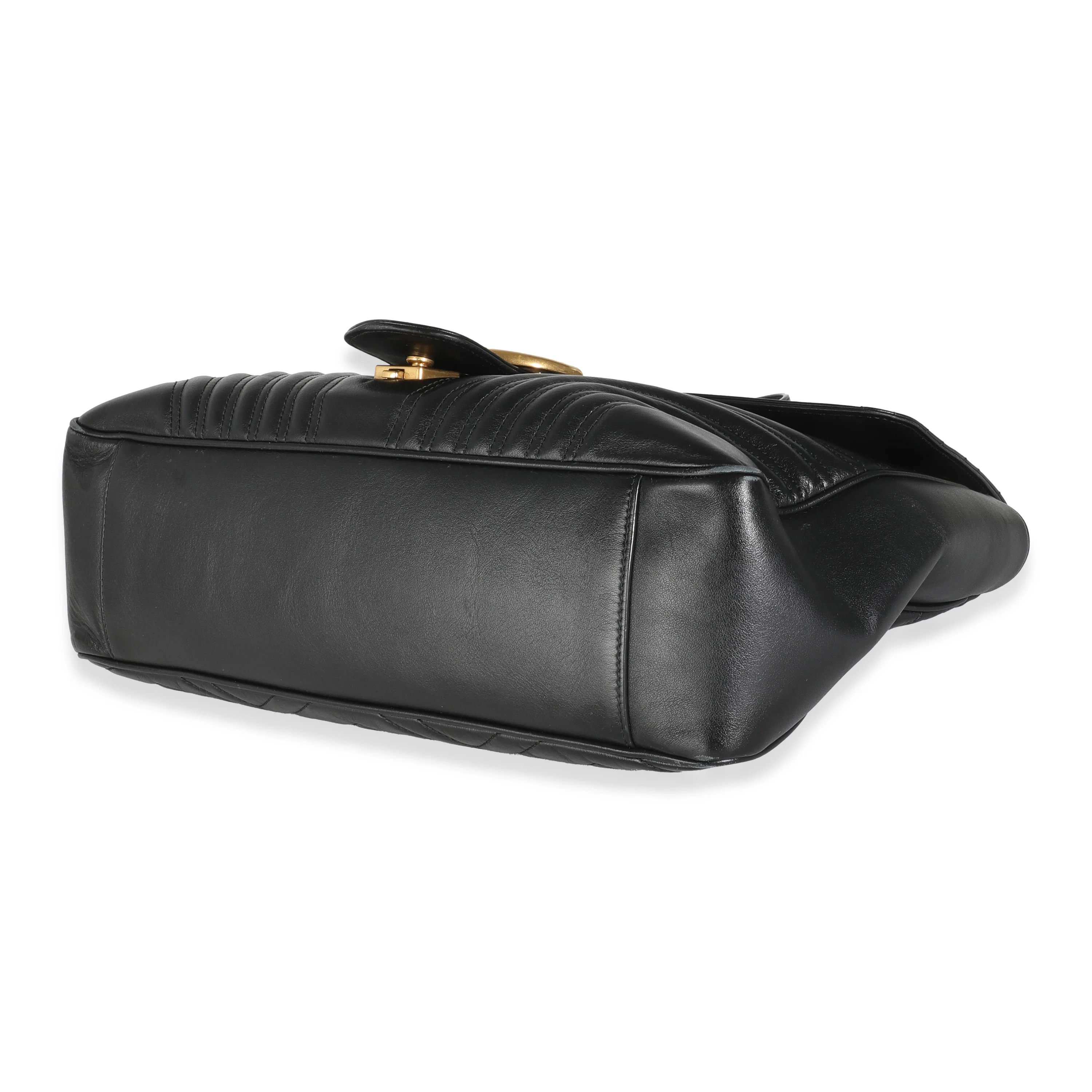 Black Matelasse Calfskin Large GG Marmont Bag - Image 7