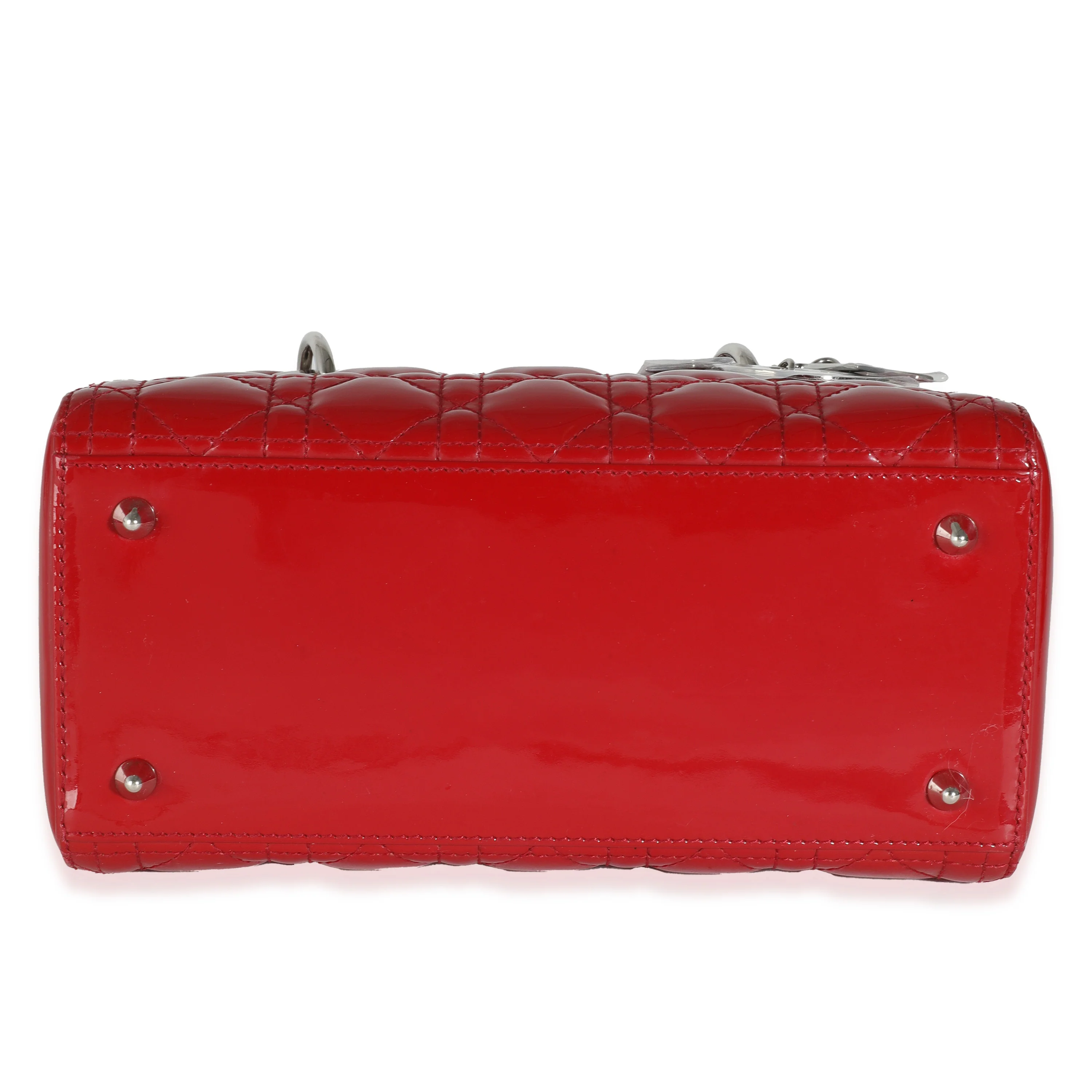 Red Patent Cannage Medium Lady Dior - Image 5