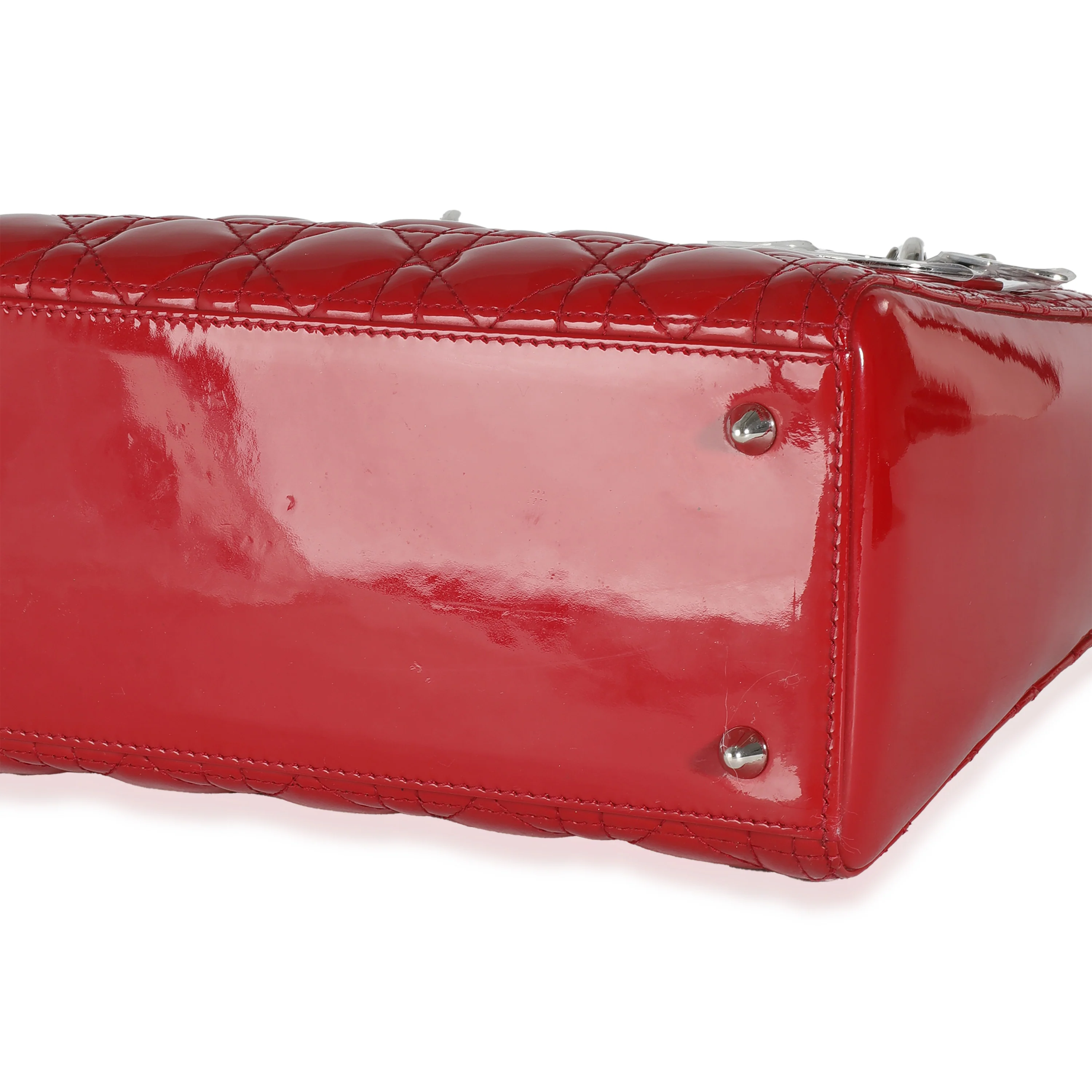 Red Patent Cannage Medium Lady Dior - Image 7