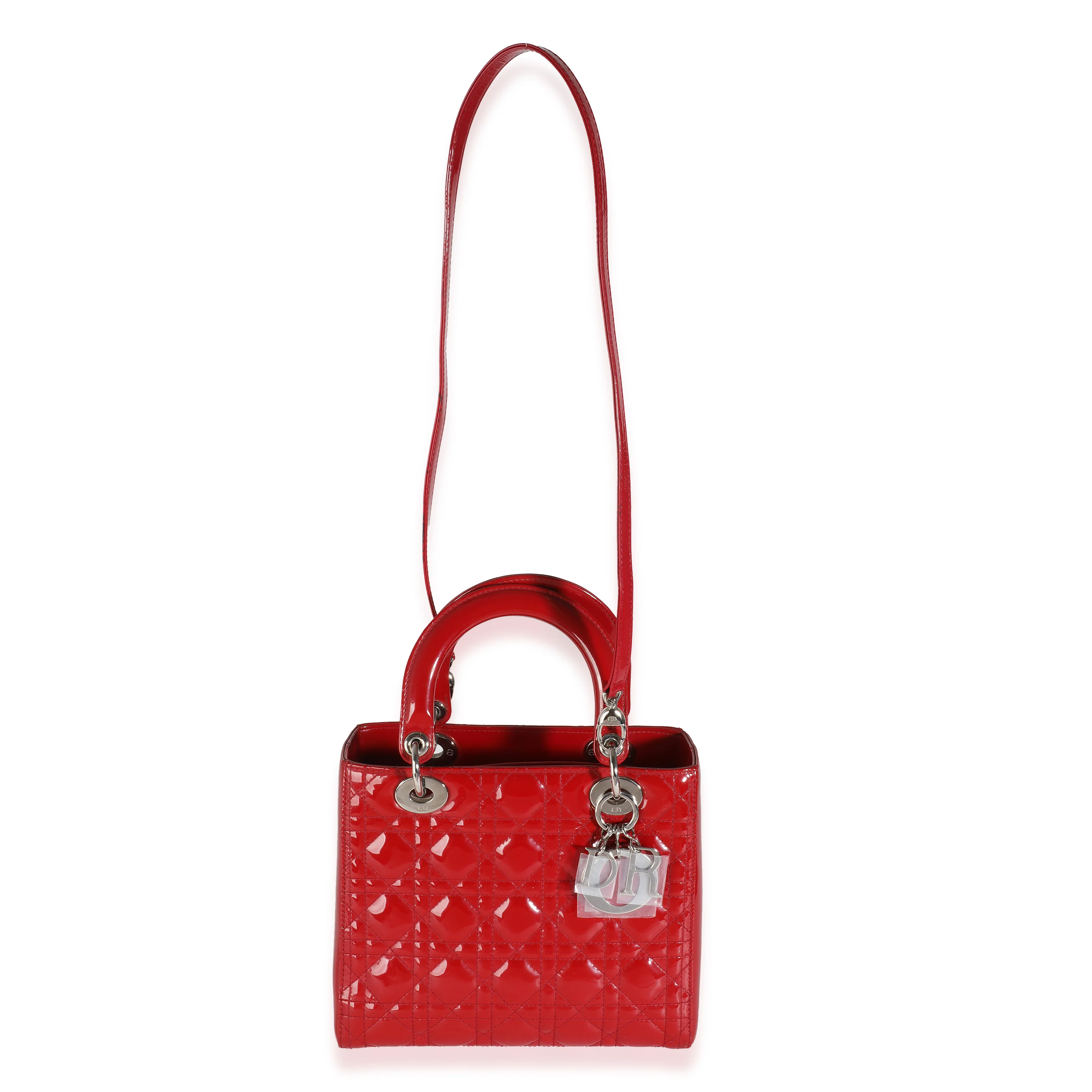 Red Patent Cannage Medium Lady Dior - Image 8