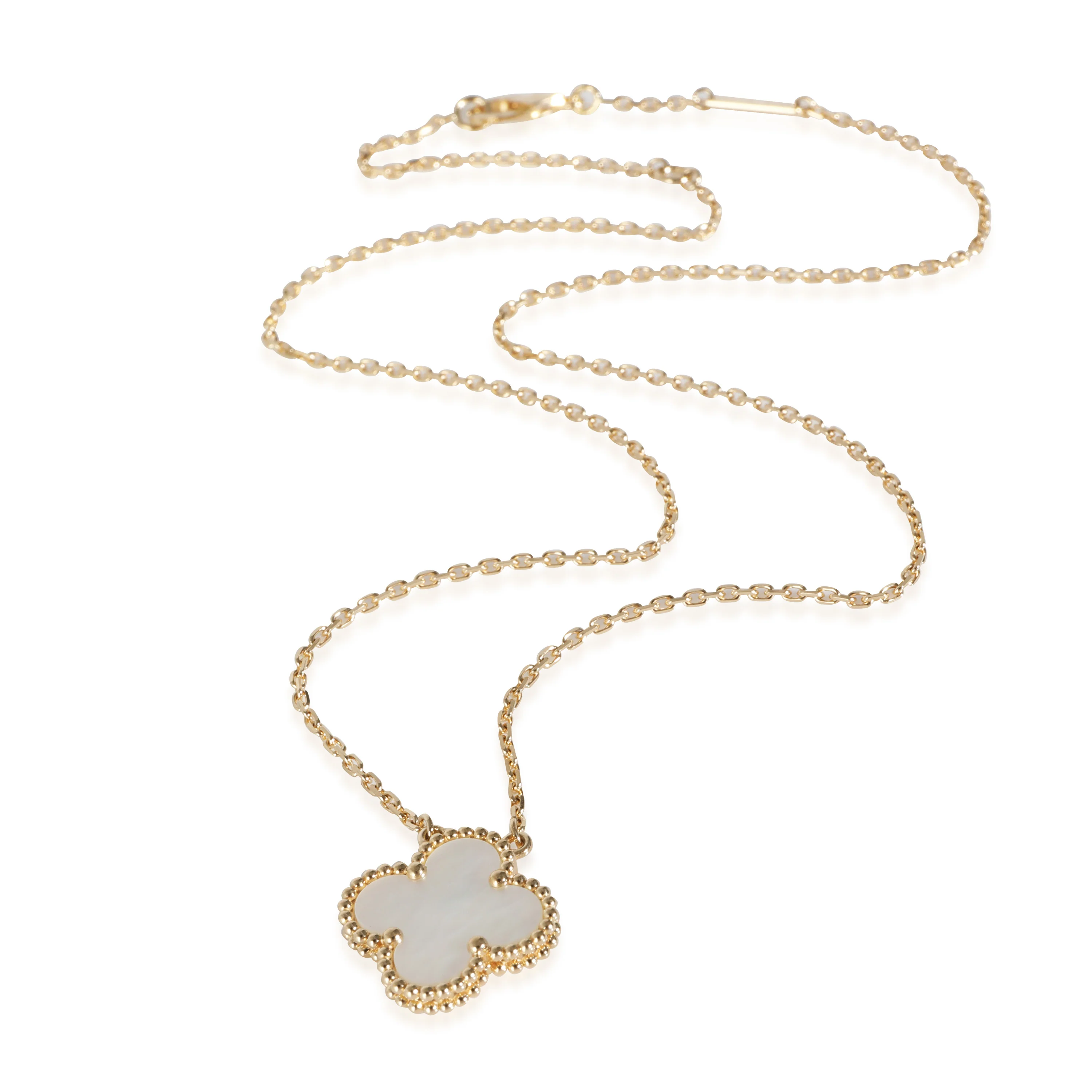 Alhambra Mother Of Pearl Pendant in 18k Yellow Gold - Image 2