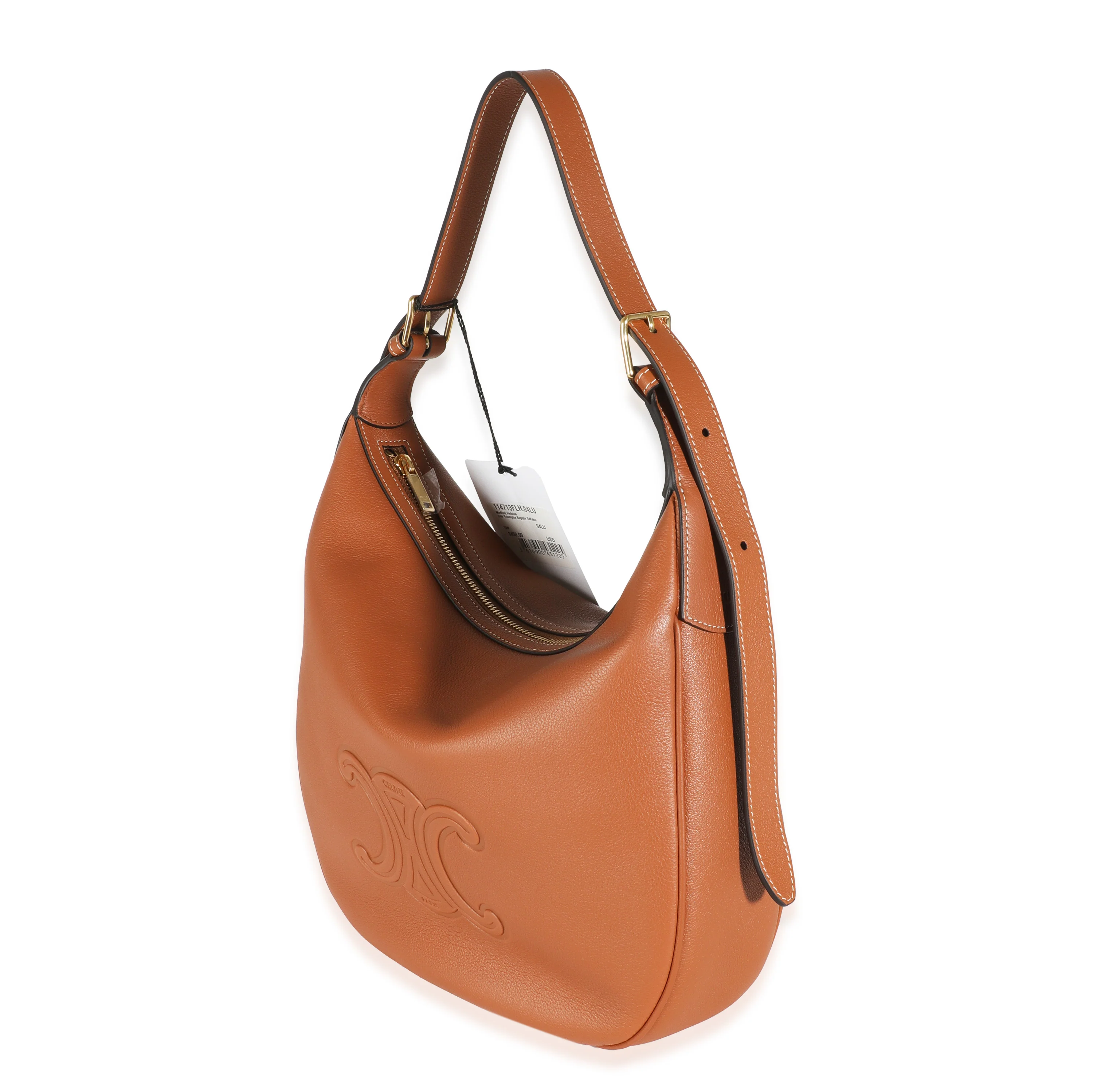 Tan Supple Calfskin Medium Triomphe Heloise Bag - Image 2