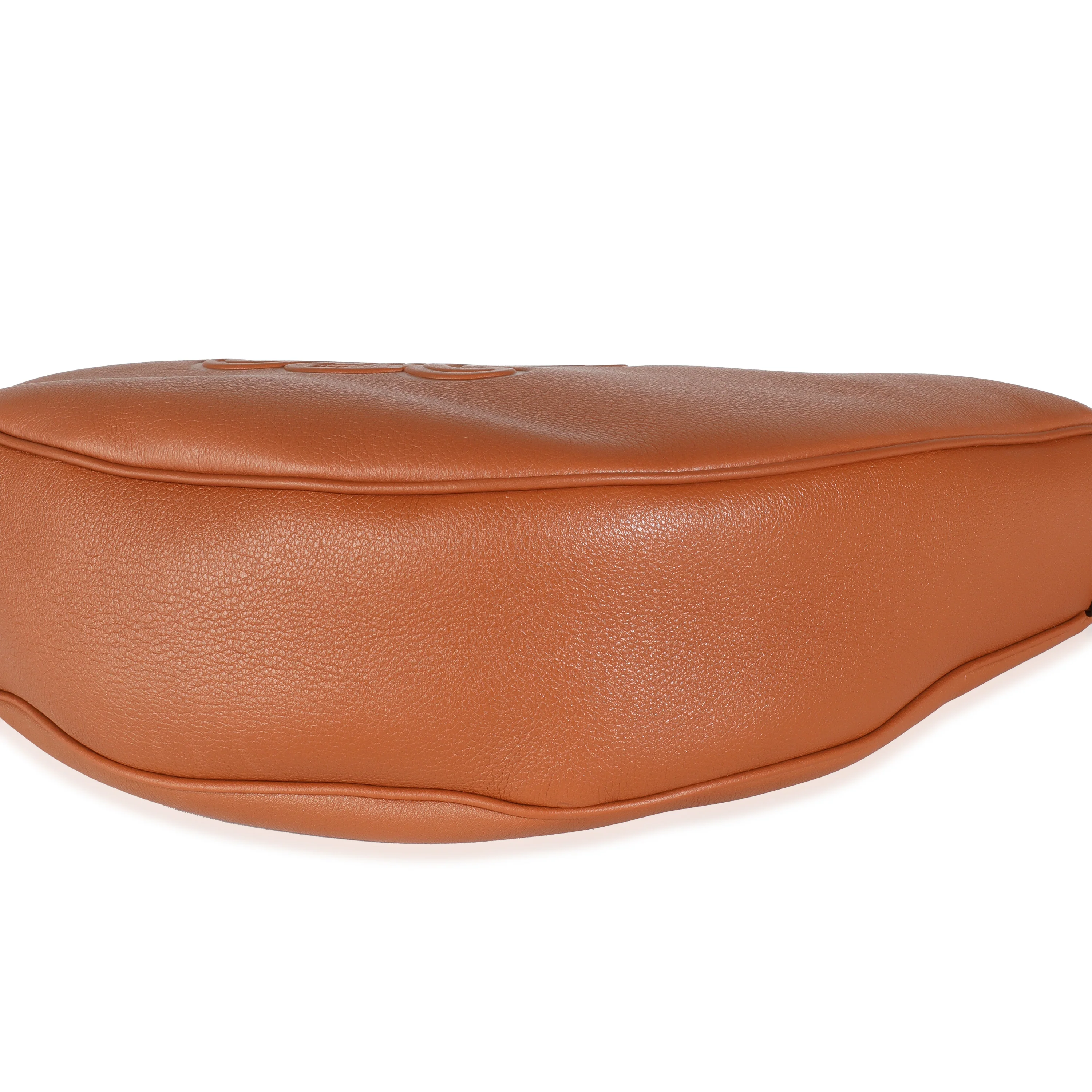 Tan Supple Calfskin Medium Triomphe Heloise Bag - Image 7