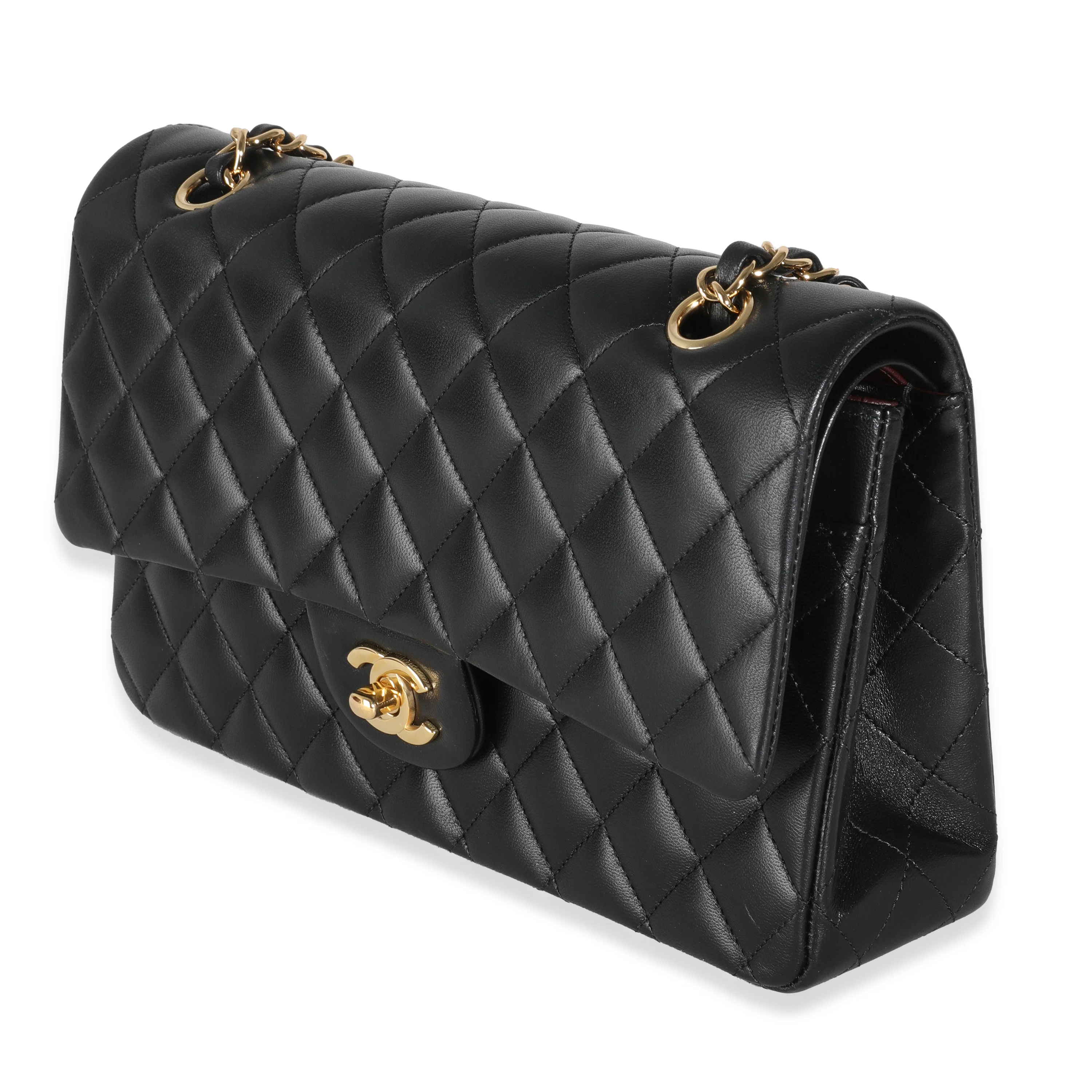 Black Quilted Lambskin Medium Classic Double Flap Bag - Image 2