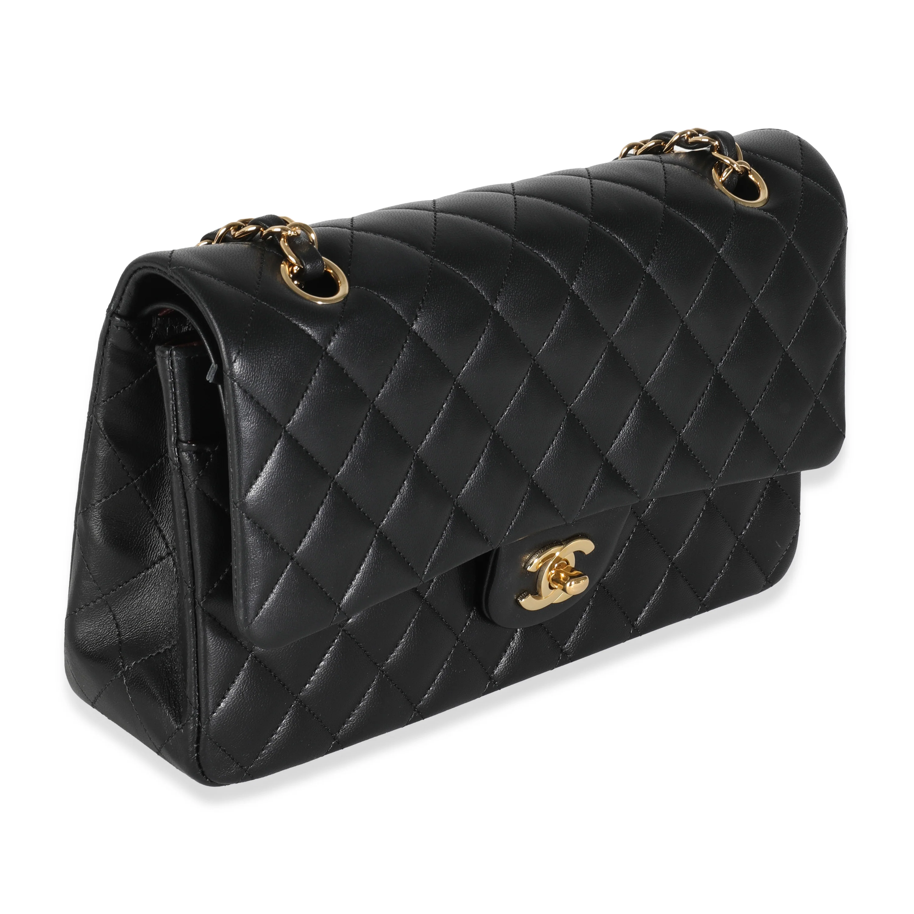 Black Quilted Lambskin Medium Classic Double Flap Bag - Image 3