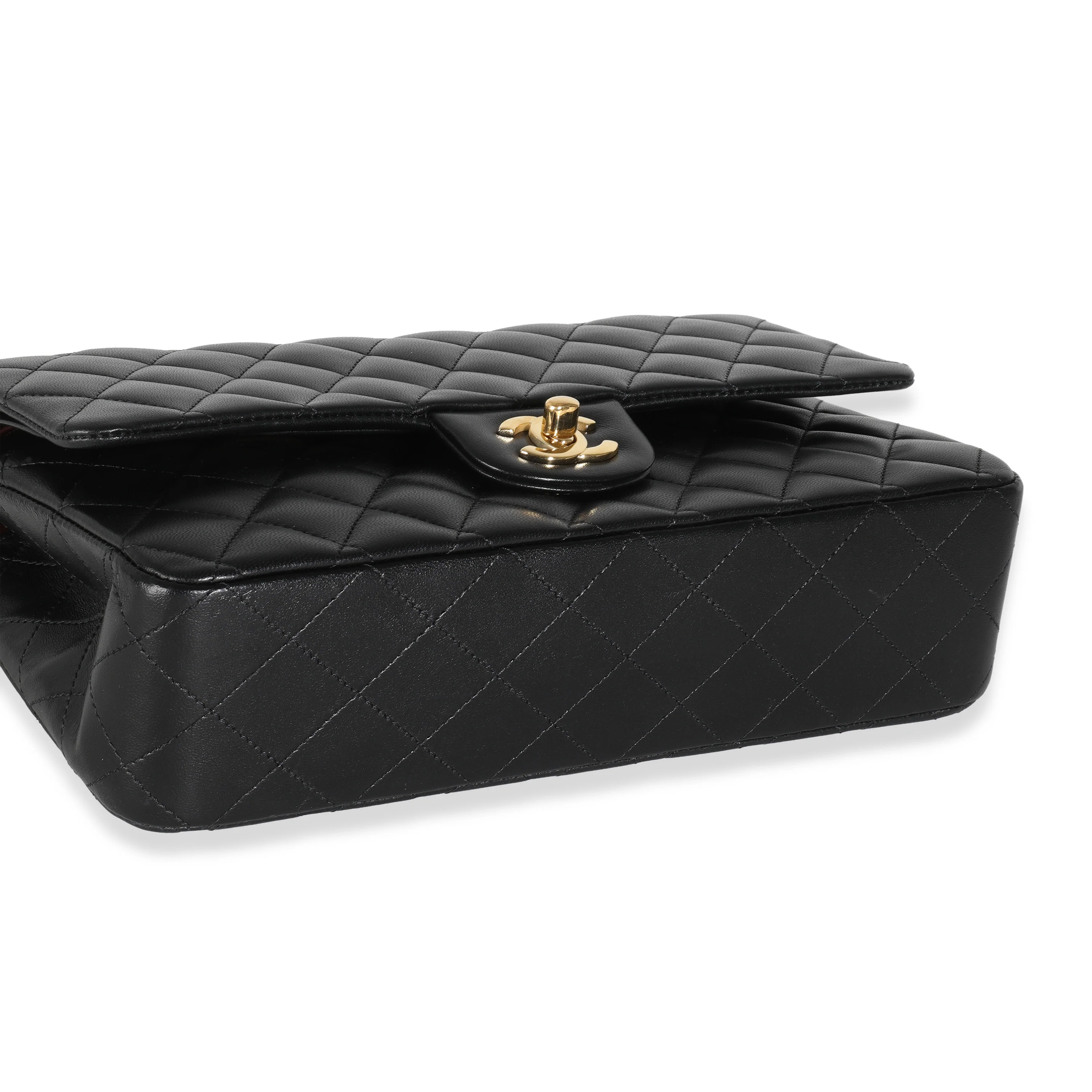 Black Quilted Lambskin Medium Classic Double Flap Bag - Image 6