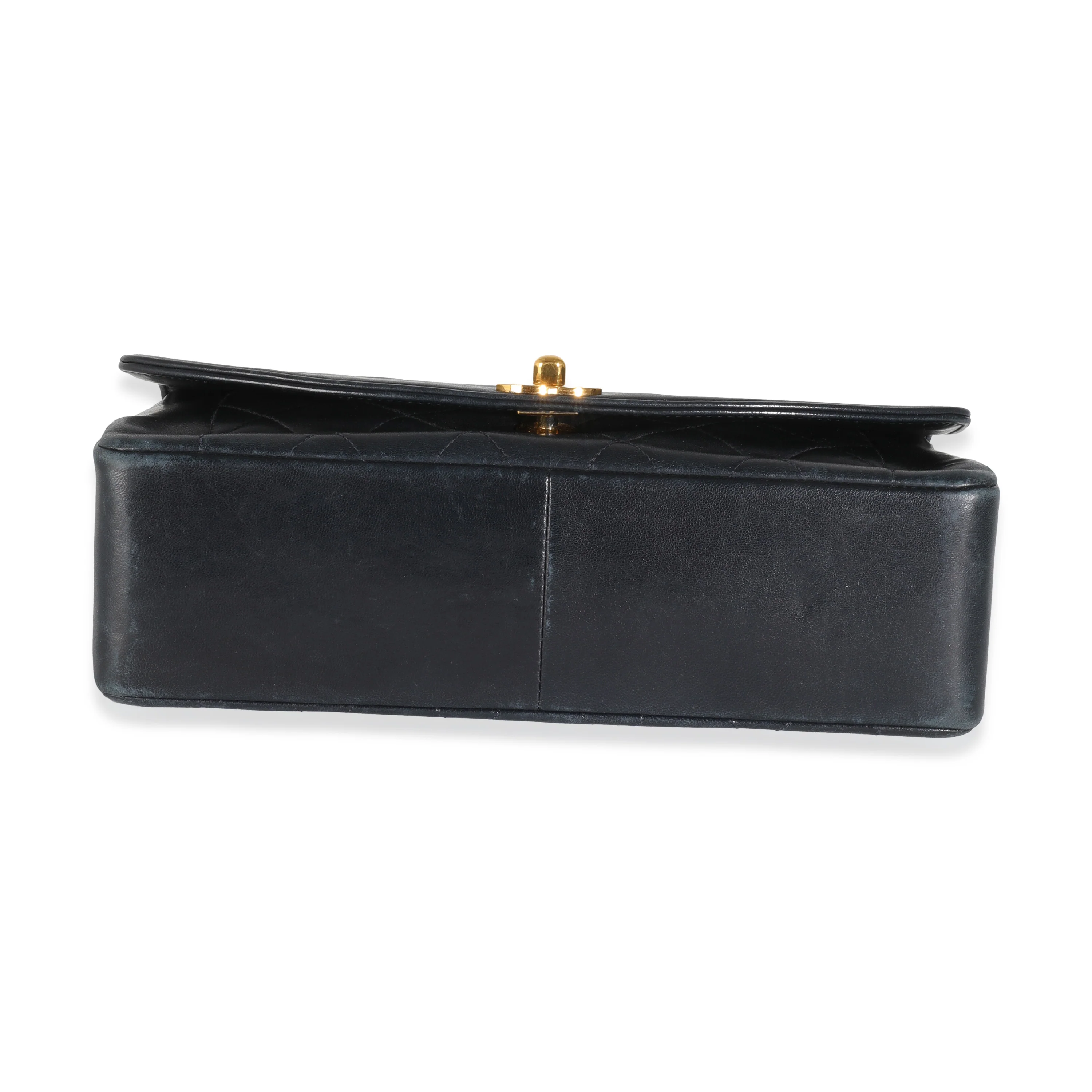 Vintage Navy Quilted Lambskin Medium Diana Flap Bag - Image 4