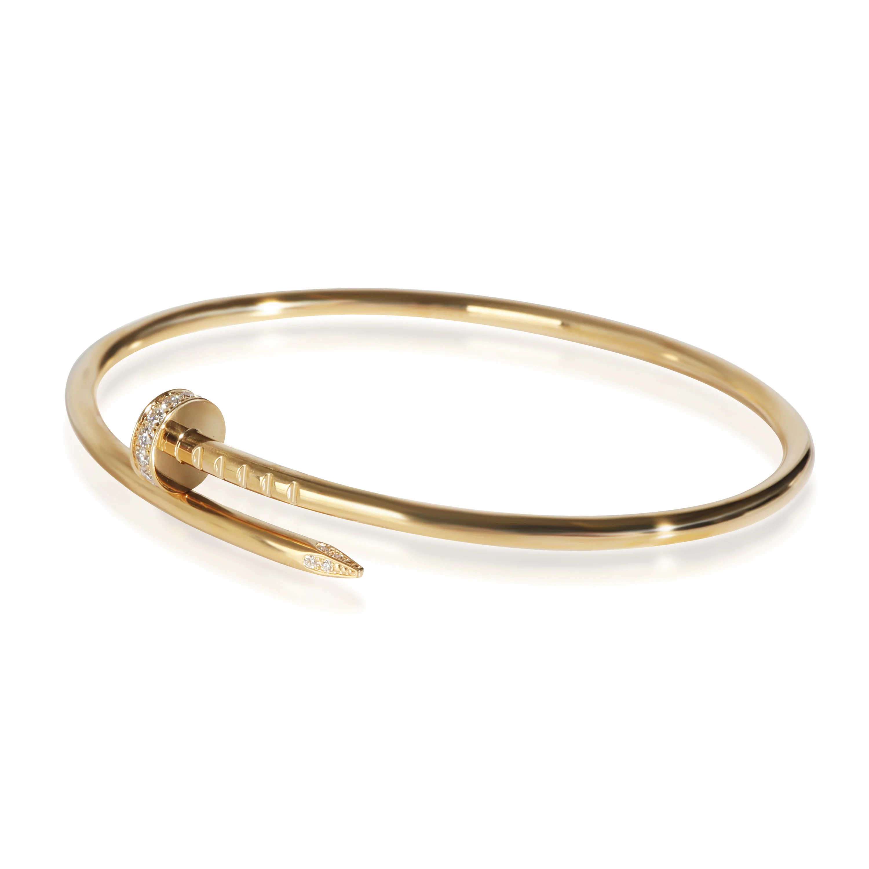 Juste Un Clou Bracelet, Small Model, Diamonds (Yellow Gold) - Image 2