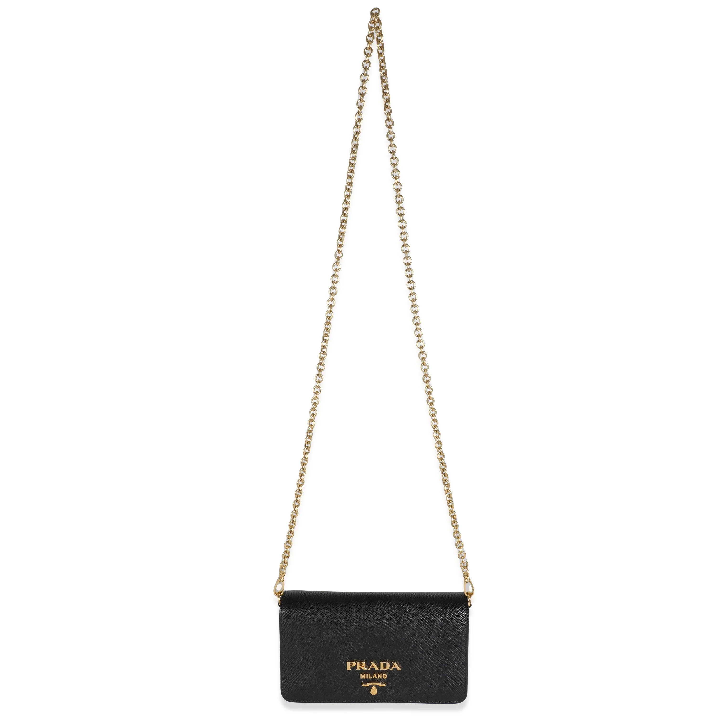 Black Saffiano Chain Wallet - Image 8