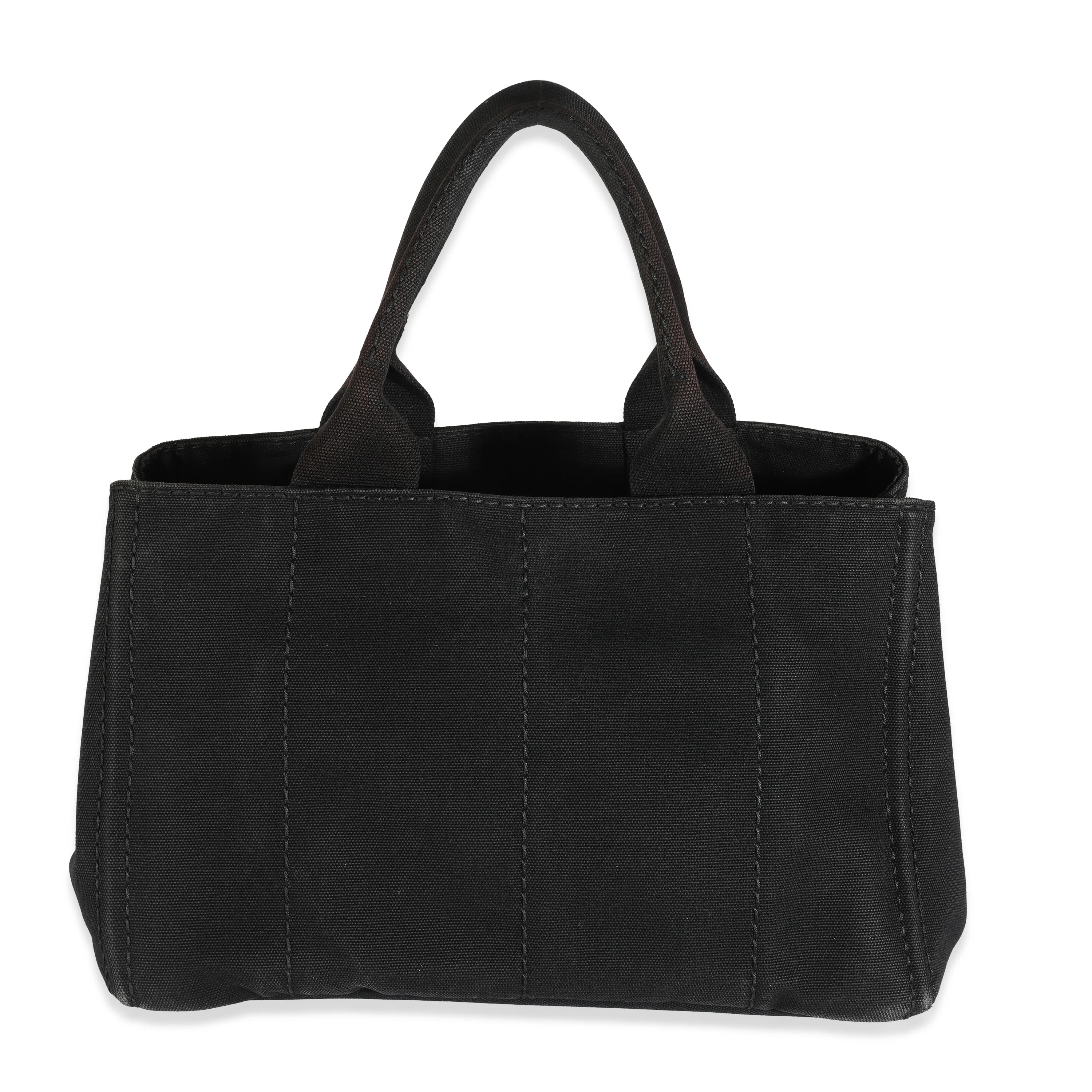 Black Canvas Logo Medium Canapa Tote - Image 4