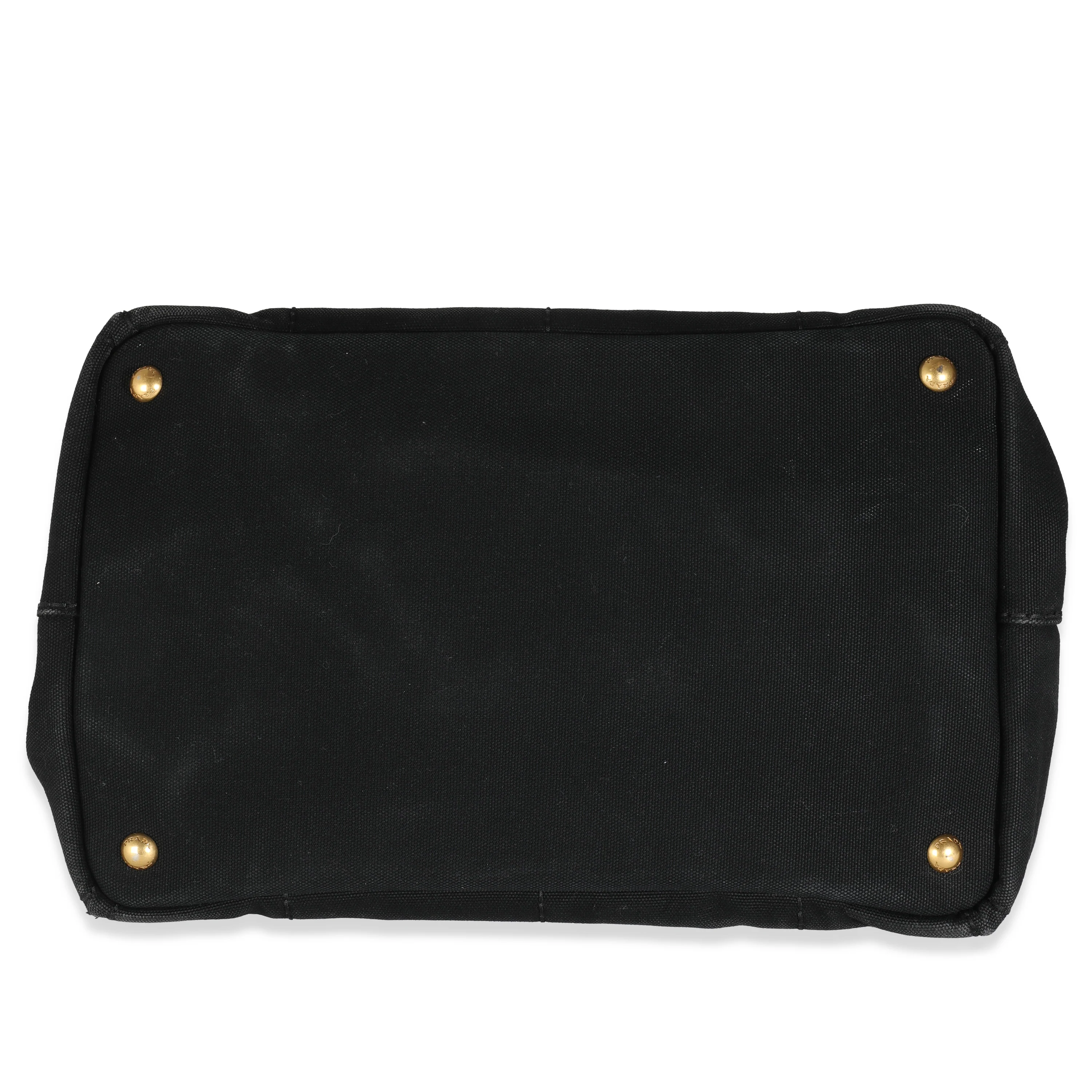 Black Canvas Logo Medium Canapa Tote - Image 5