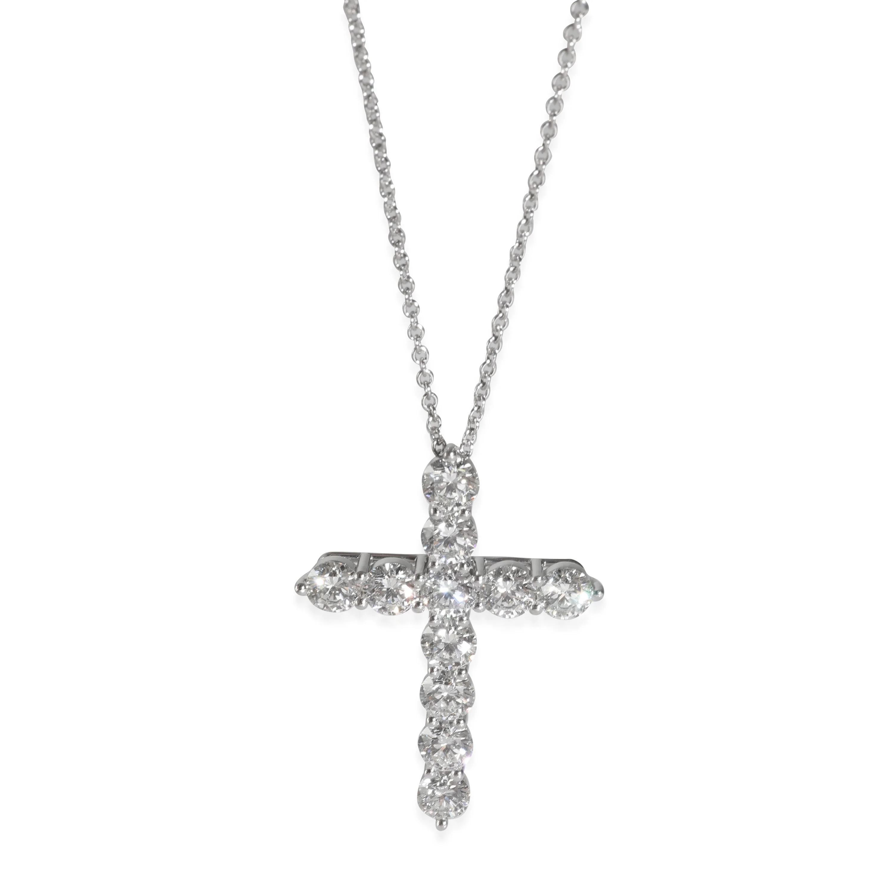 Diamond Cross Pendant in Platinum