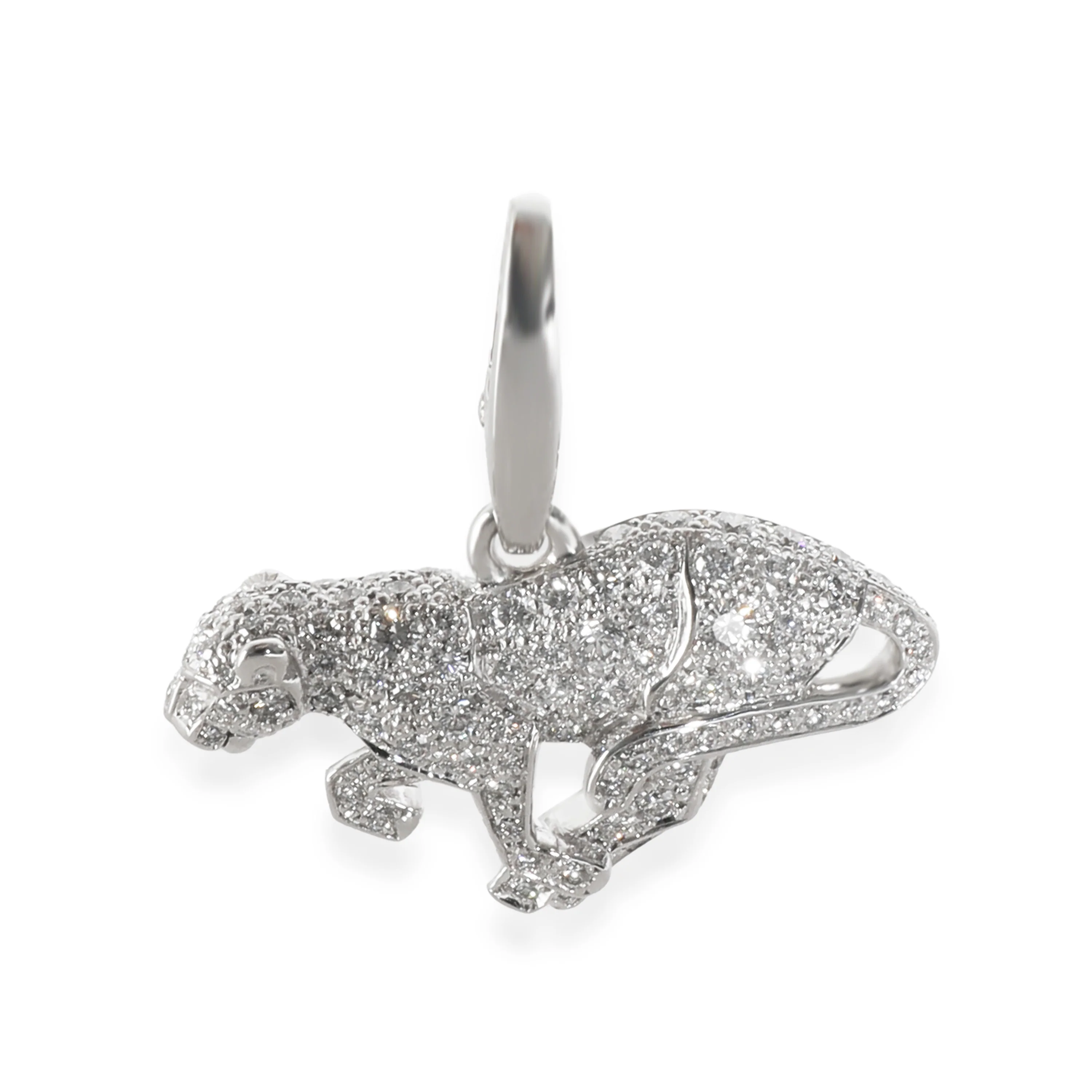 Panthere Charm, Diamonds (White Gold)