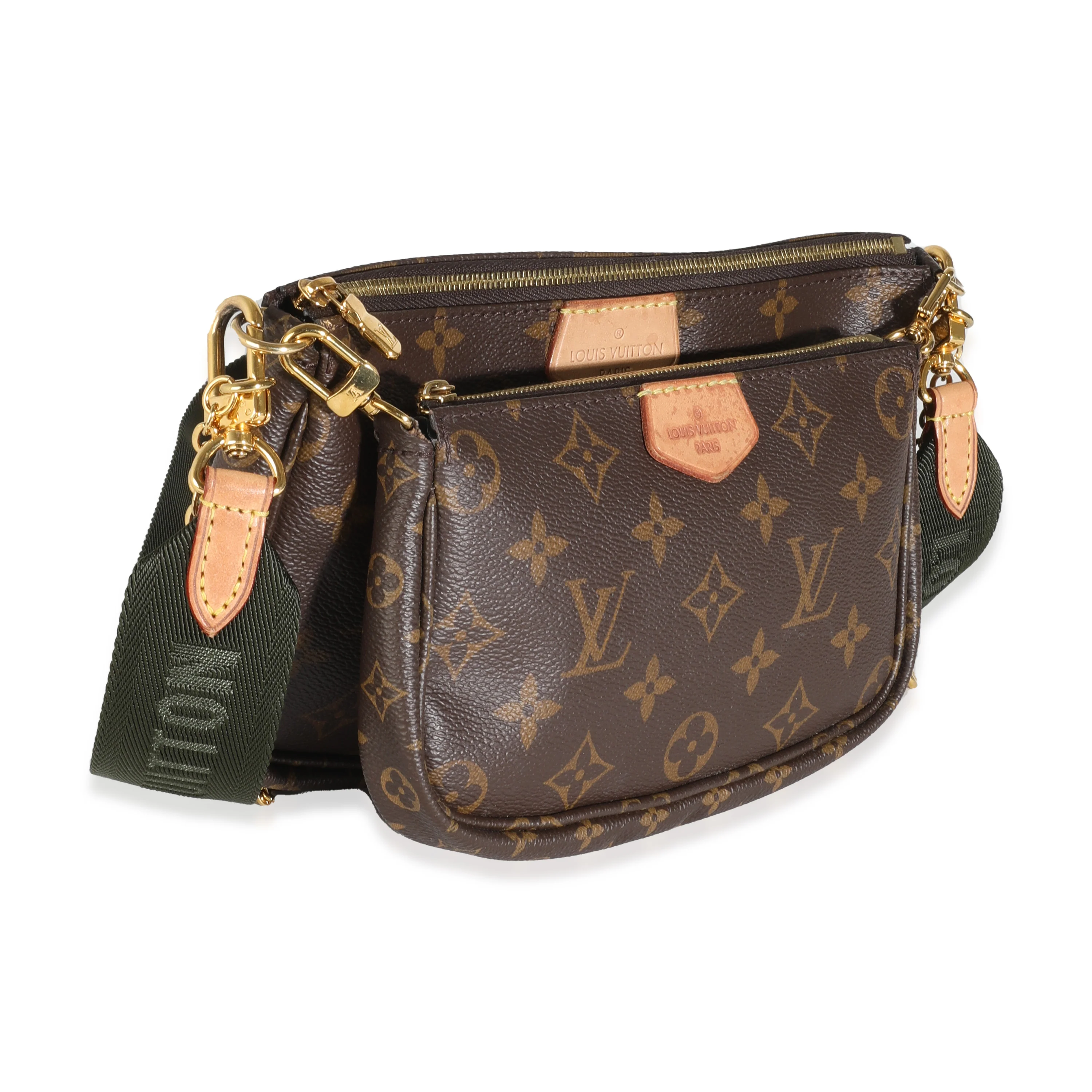 Khaki Monogram Canvas Multi Pochette Accessoires - Image 3