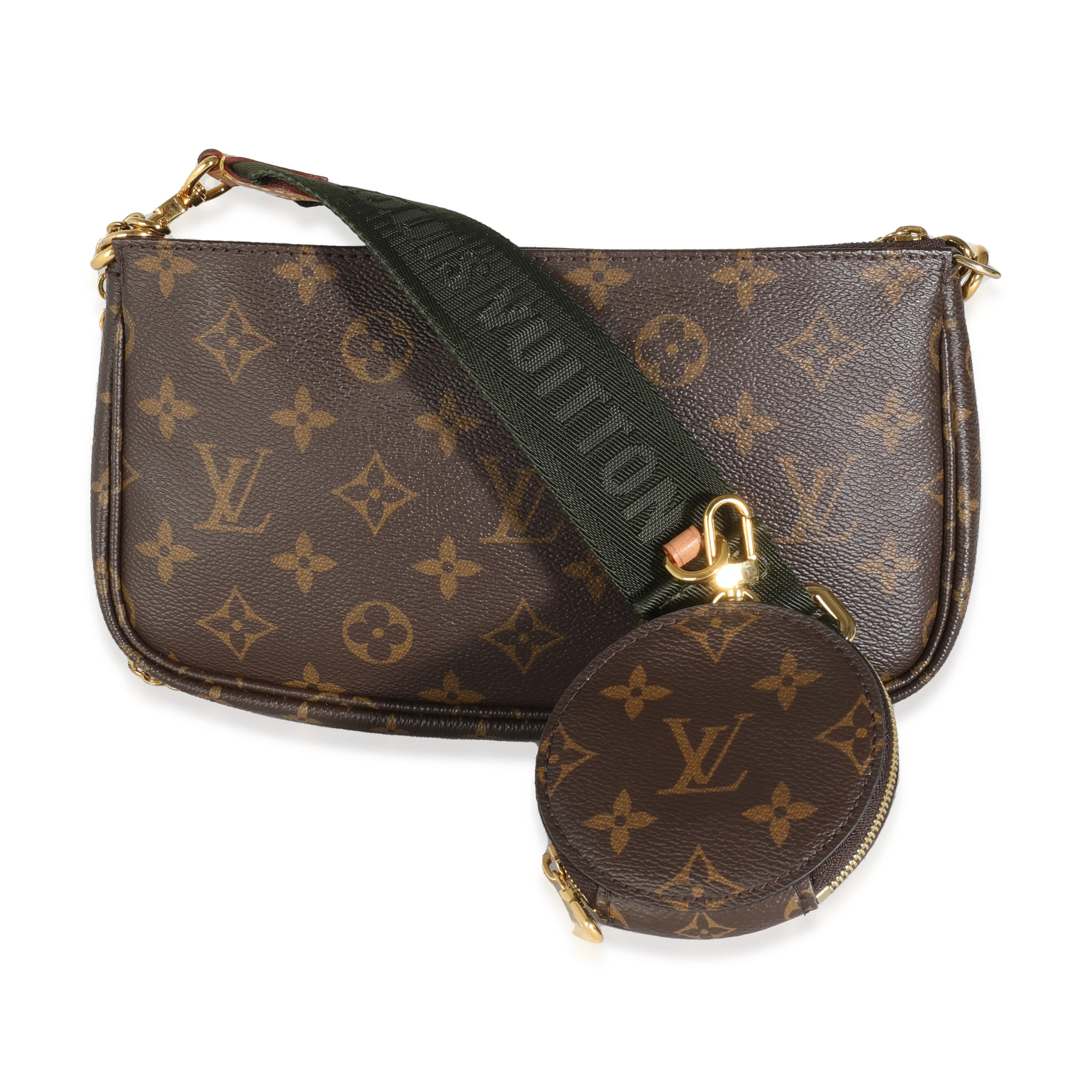 Khaki Monogram Canvas Multi Pochette Accessoires - Image 4