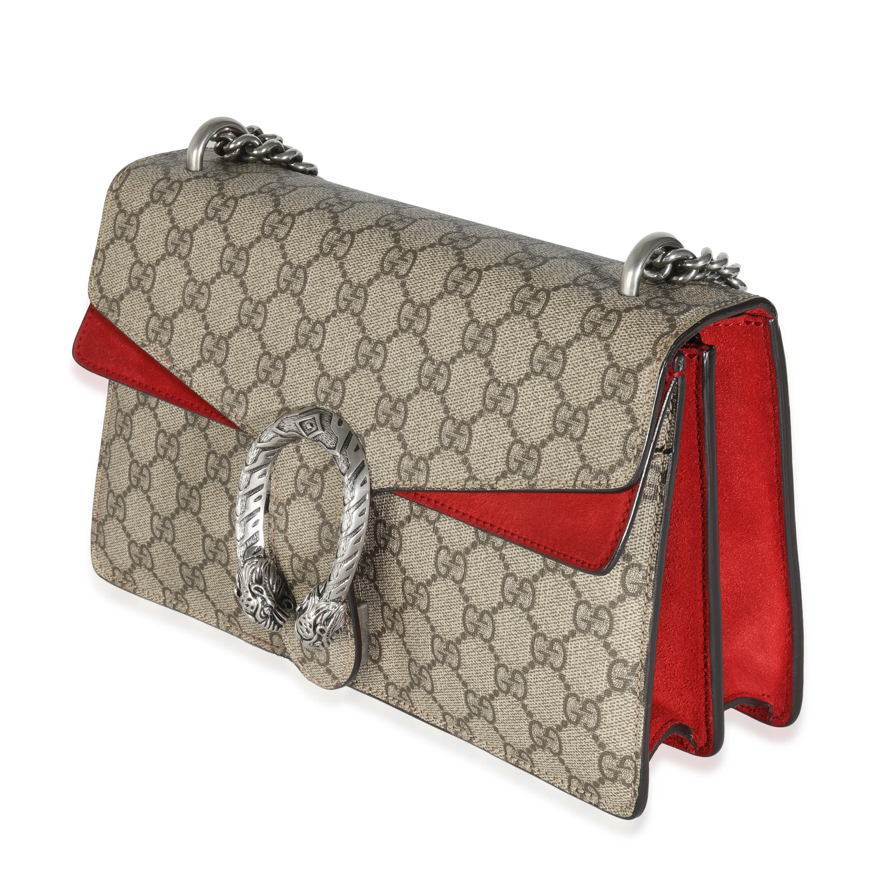 Red Suede Beige GG Supreme Canvas Small Dionysus - Image 2
