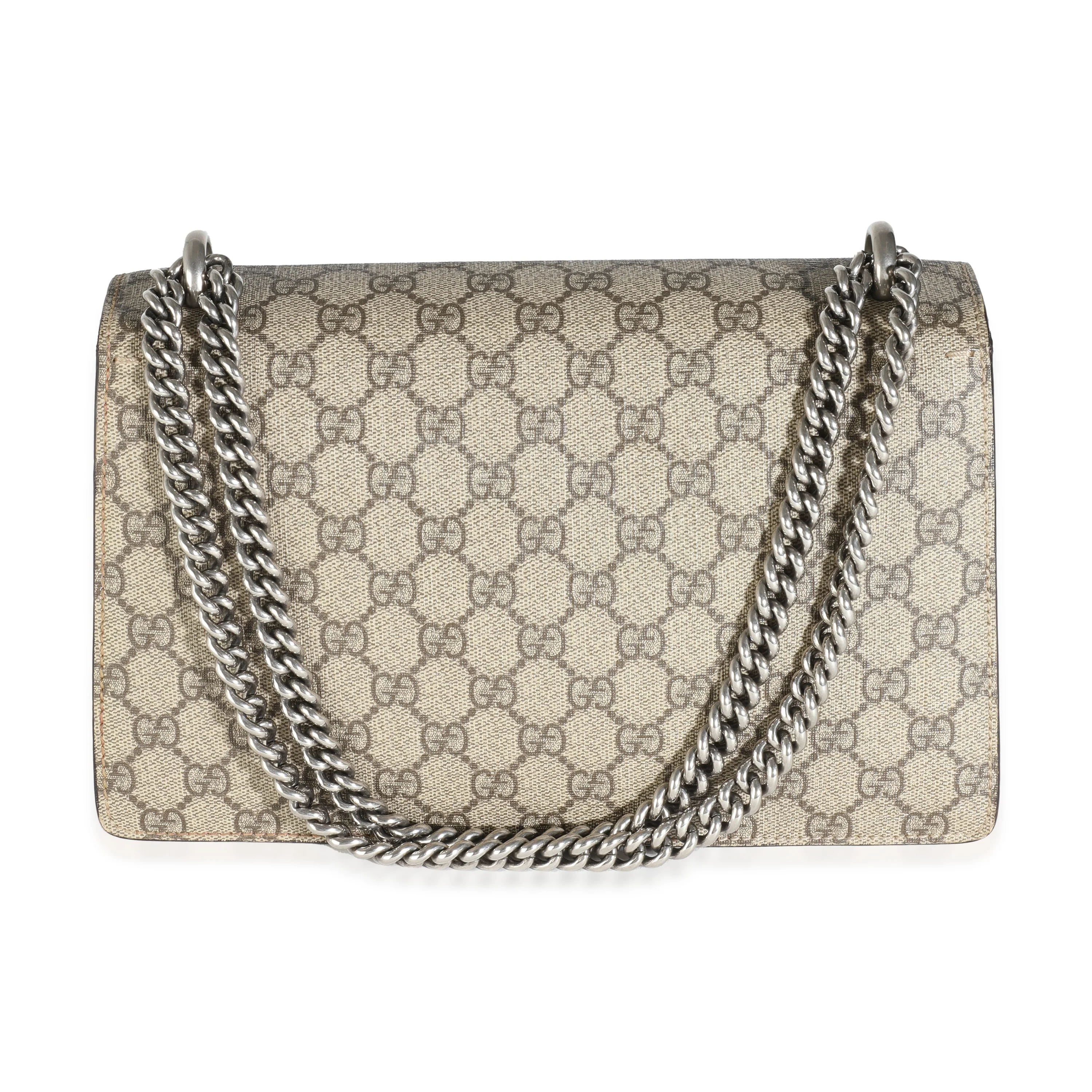 Red Suede Beige GG Supreme Canvas Small Dionysus - Image 4